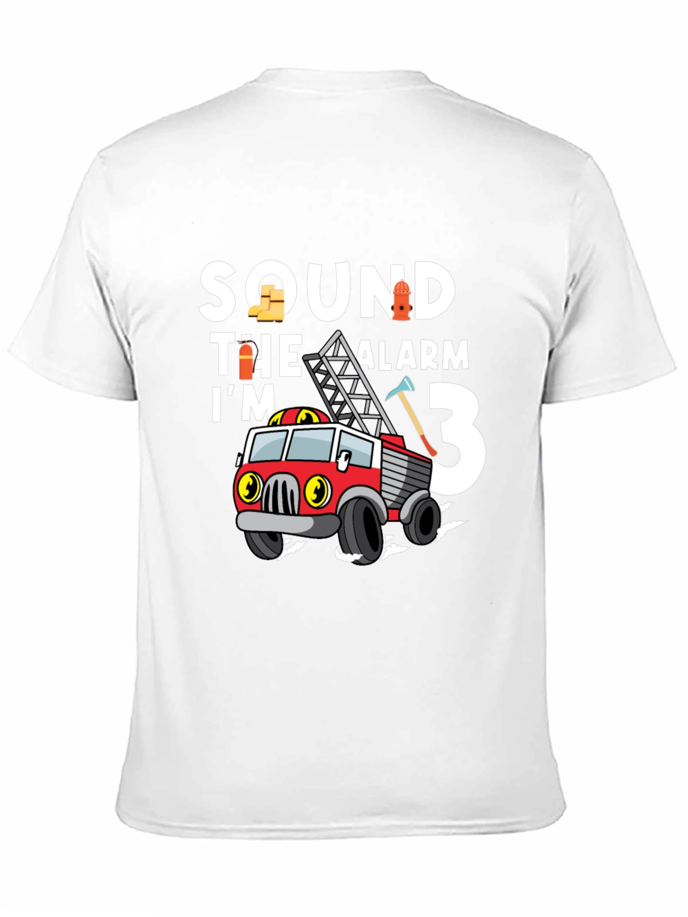 Fire Truck Birthday T-Shirt - Im 3 Design