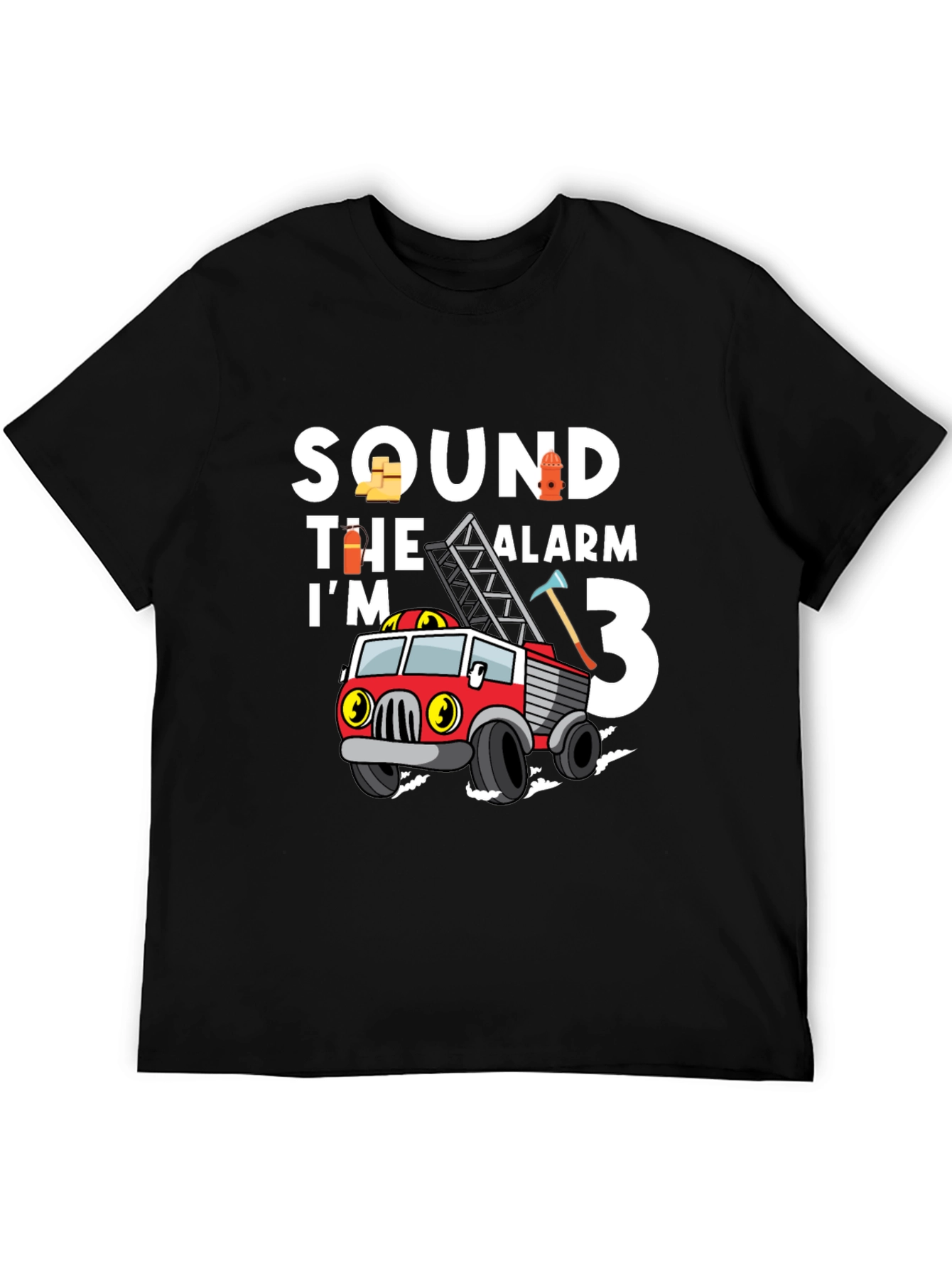 Fire Truck Birthday T-Shirt - Im 3 Design