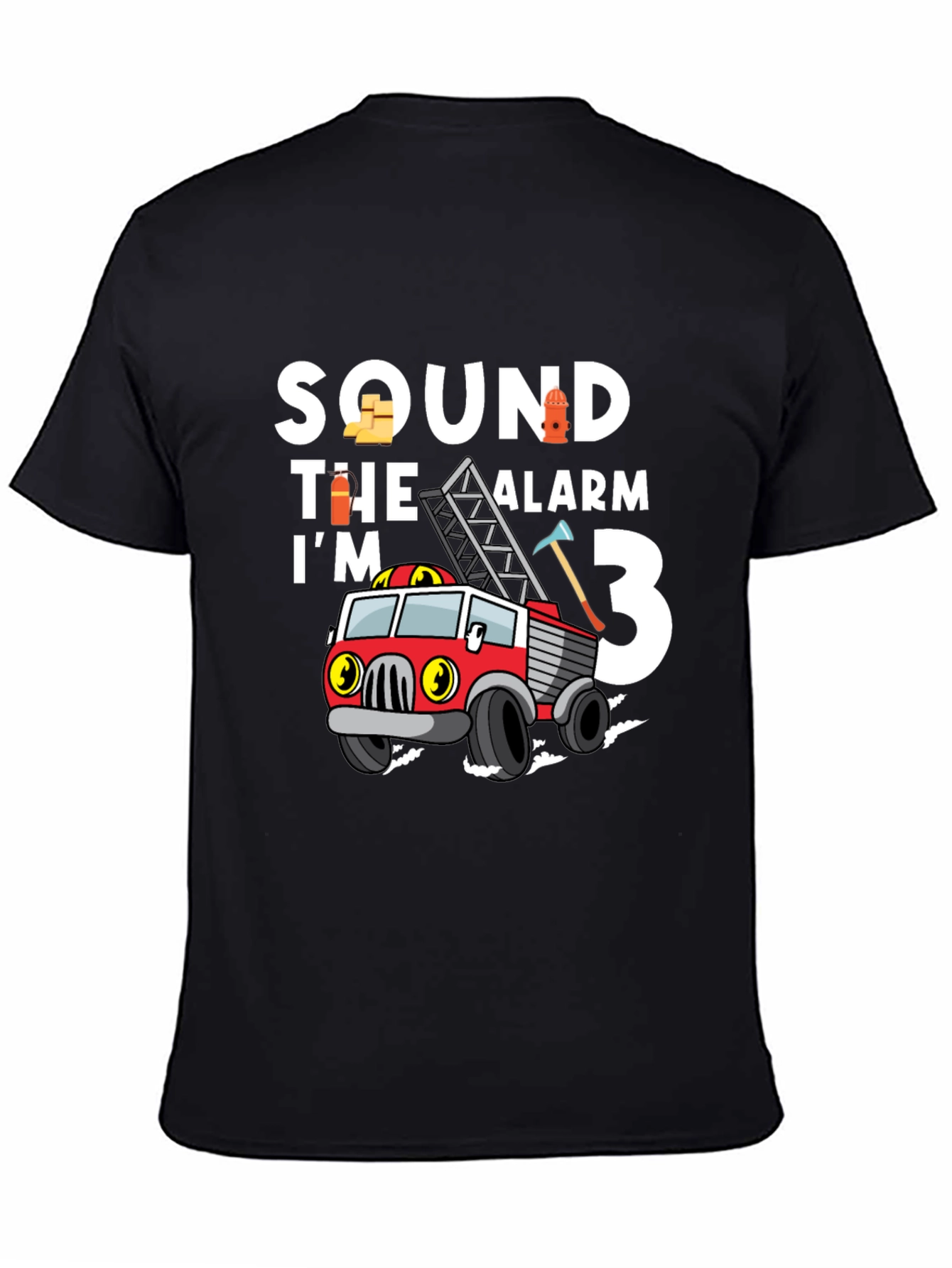 Fire Truck Birthday T-Shirt - Im 3 Design