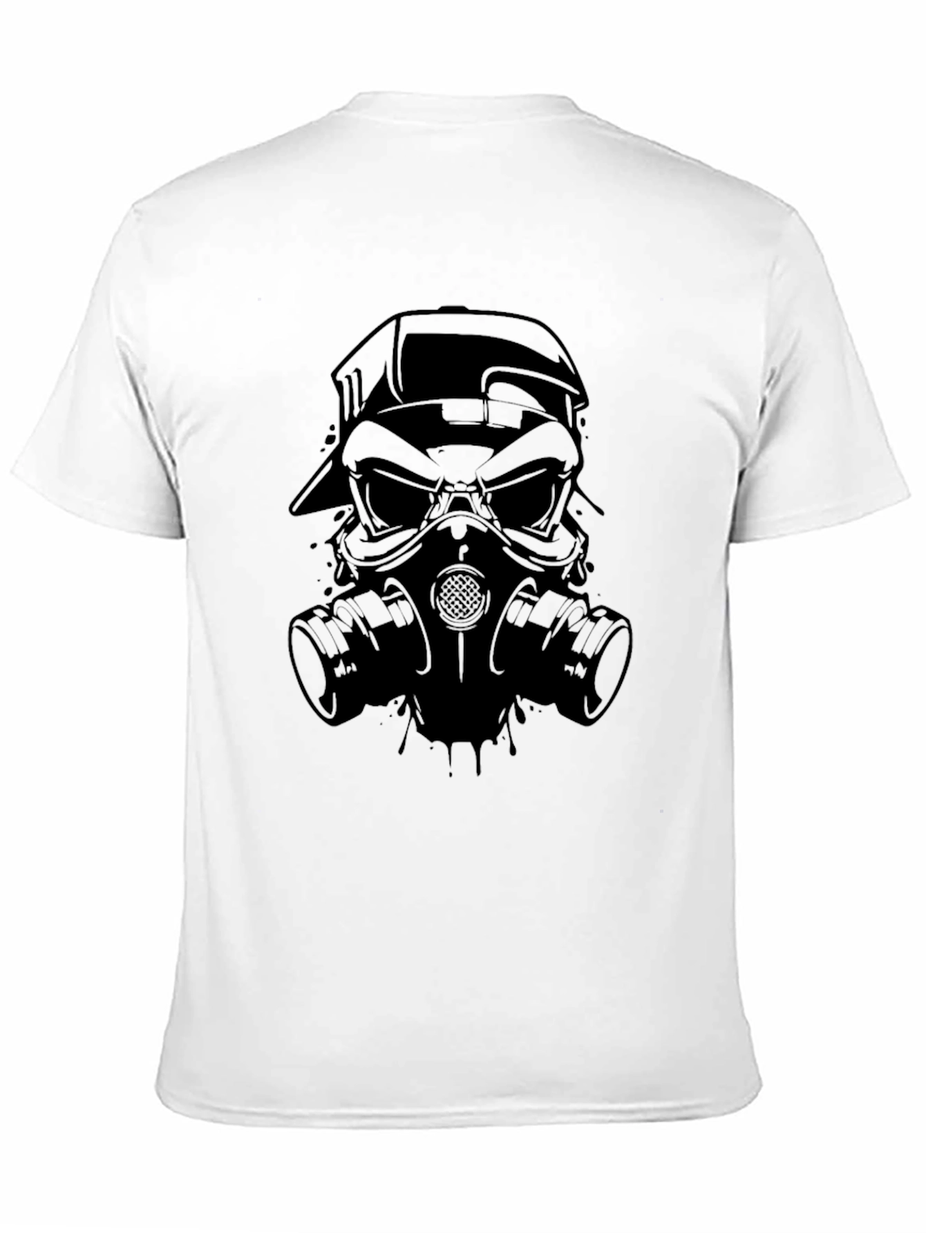 Gas Mask Skull Graphic Tee - Mens Black T-Shirt