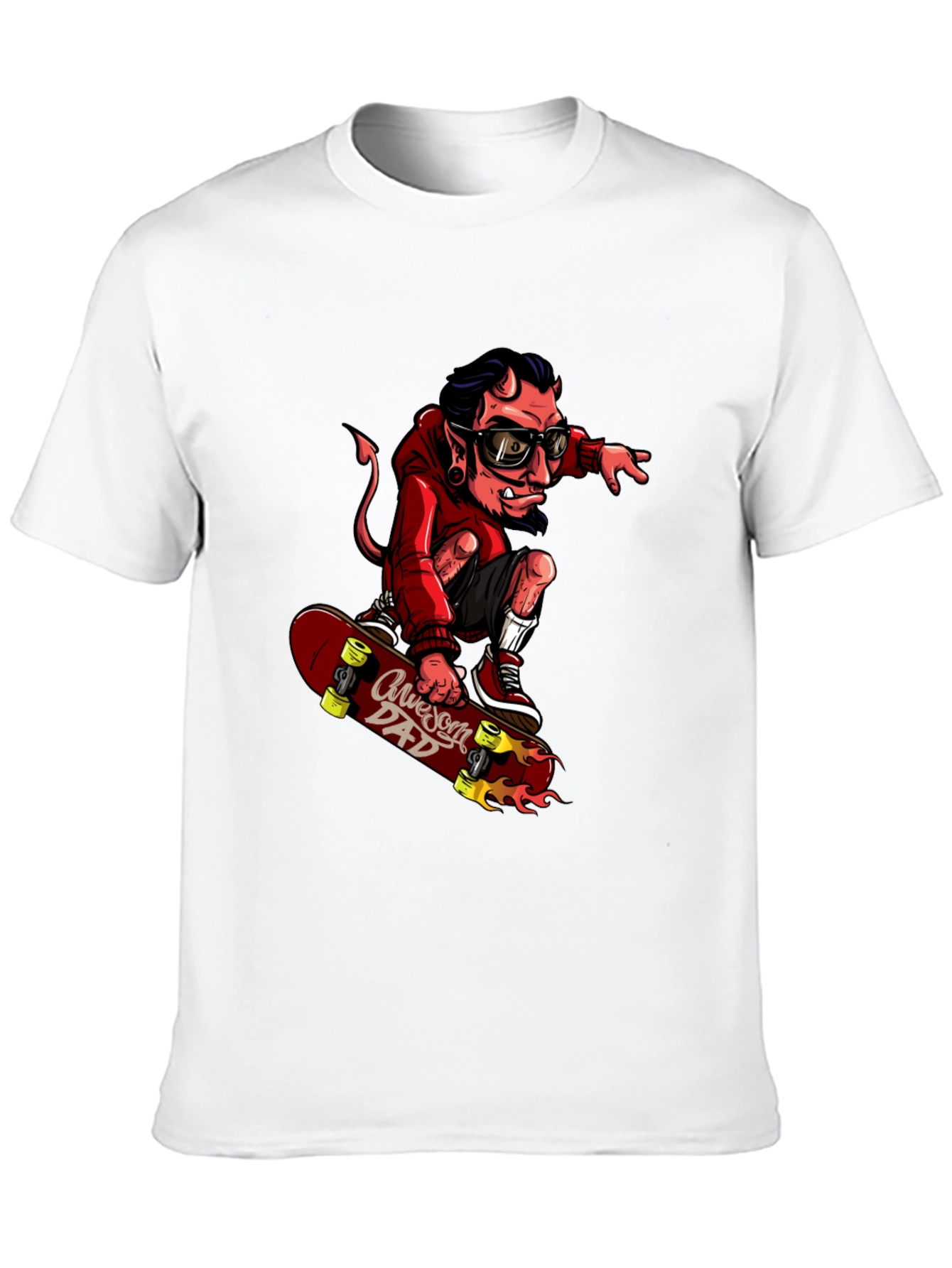Awesome Dad Devil Skateboarder T-Shirt
