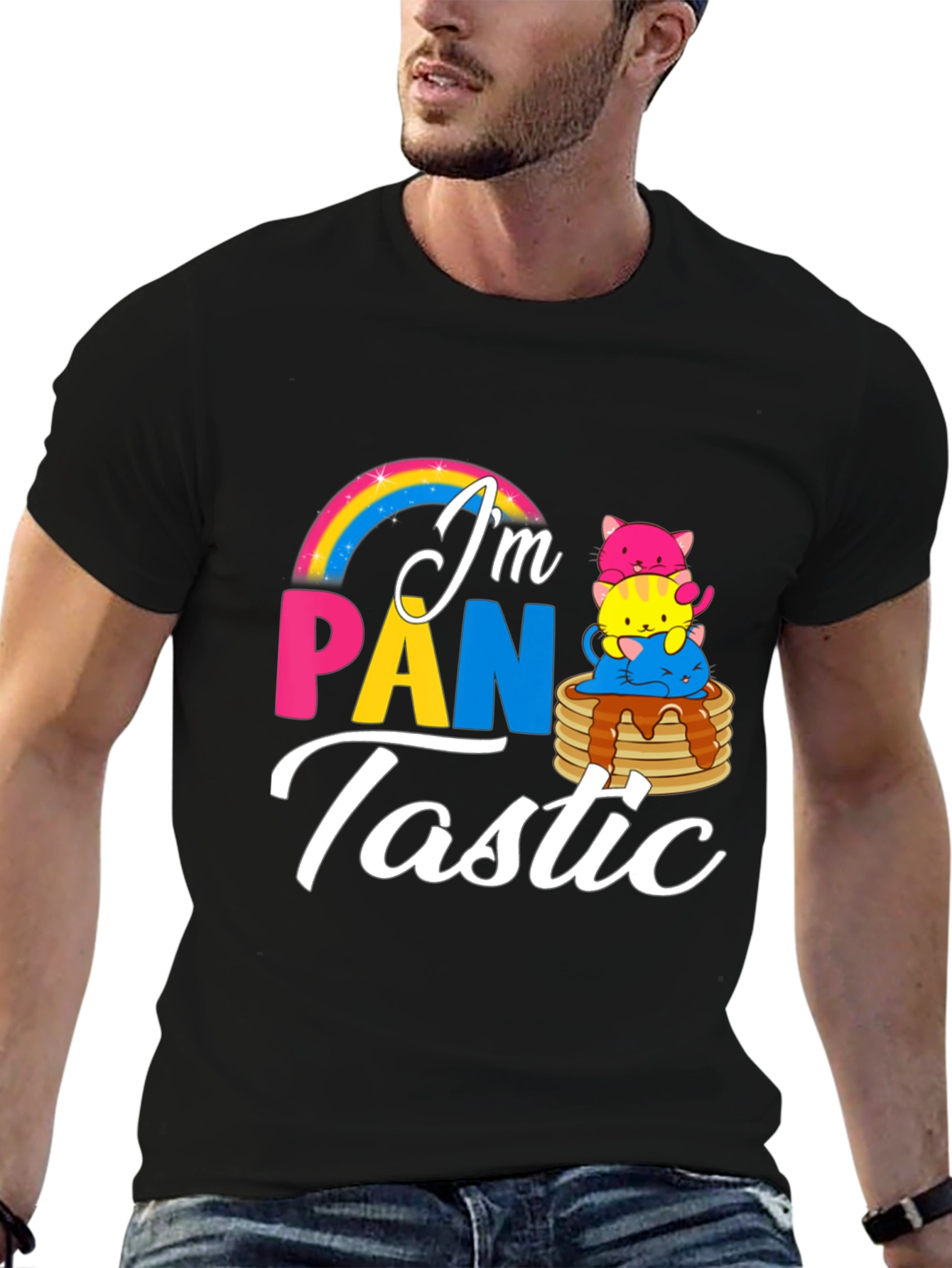 Pan-tastic Pride T-Shirt - Adorable Pancake Cat Design