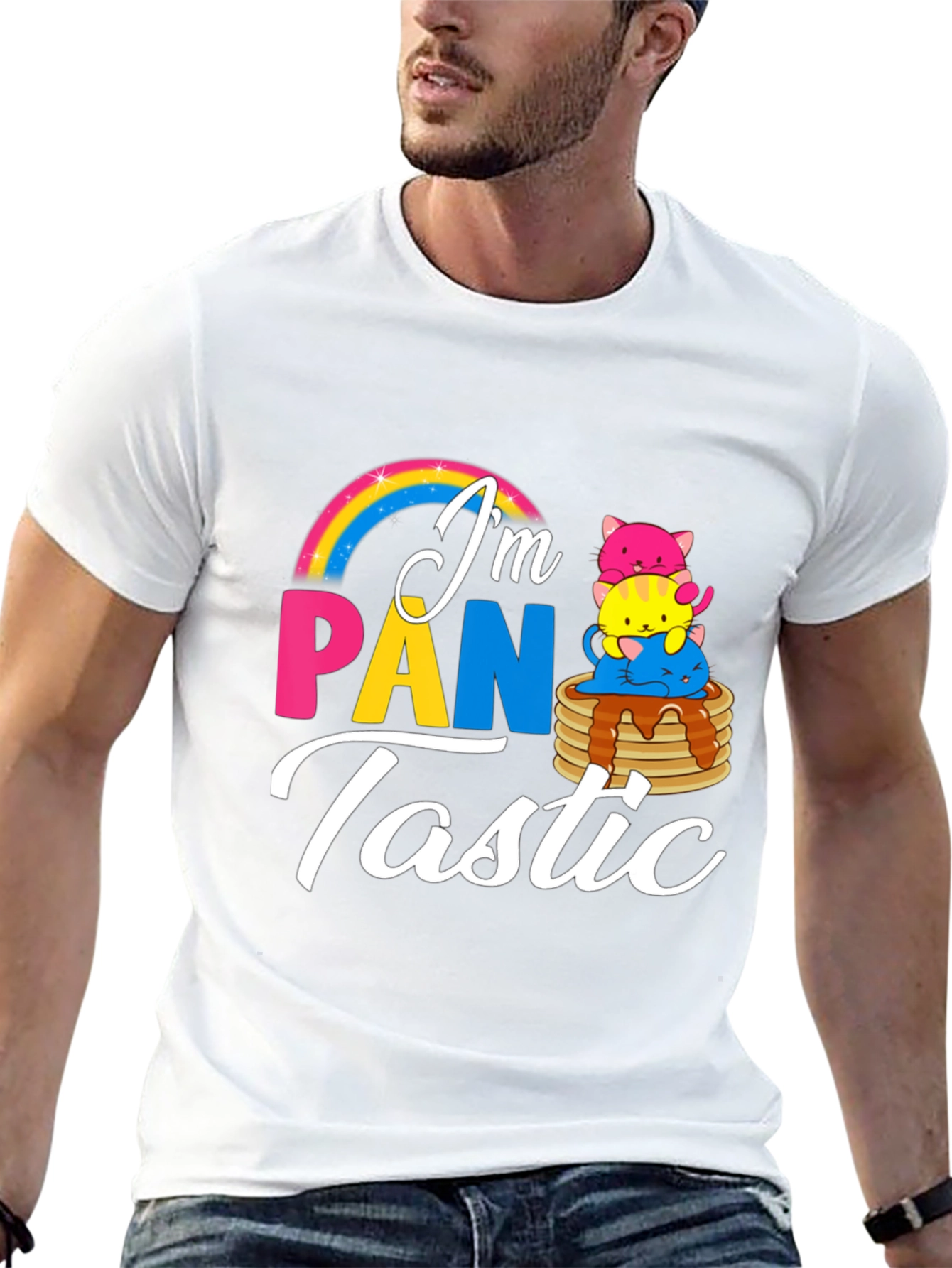 Pan-tastic Pride T-Shirt - Adorable Pancake Cat Design