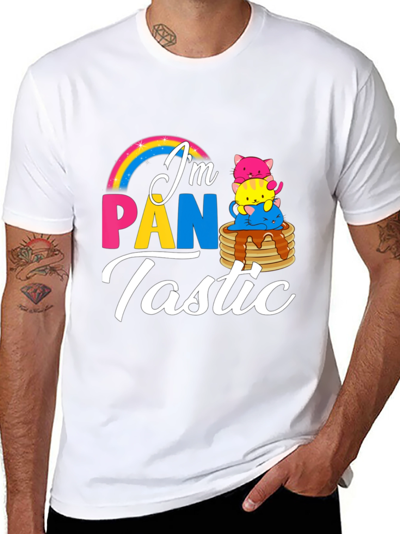 Pan-tastic Pride T-Shirt - Adorable Pancake Cat Design