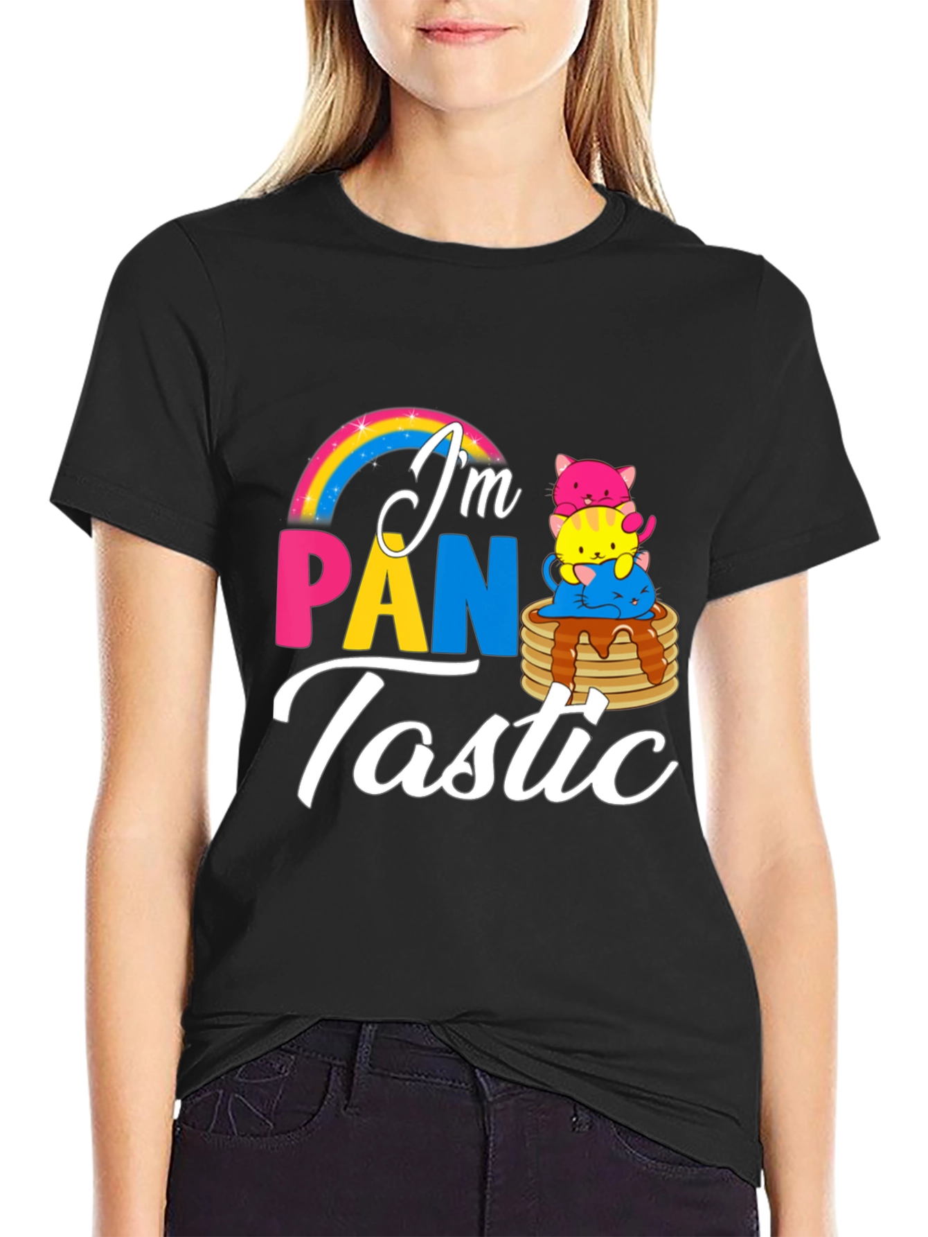 Pan-tastic Pride T-Shirt - Adorable Pancake Cat Design