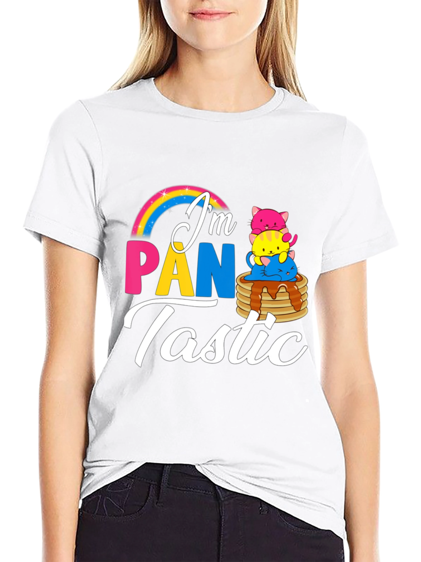 Pan-tastic Pride T-Shirt - Adorable Pancake Cat Design