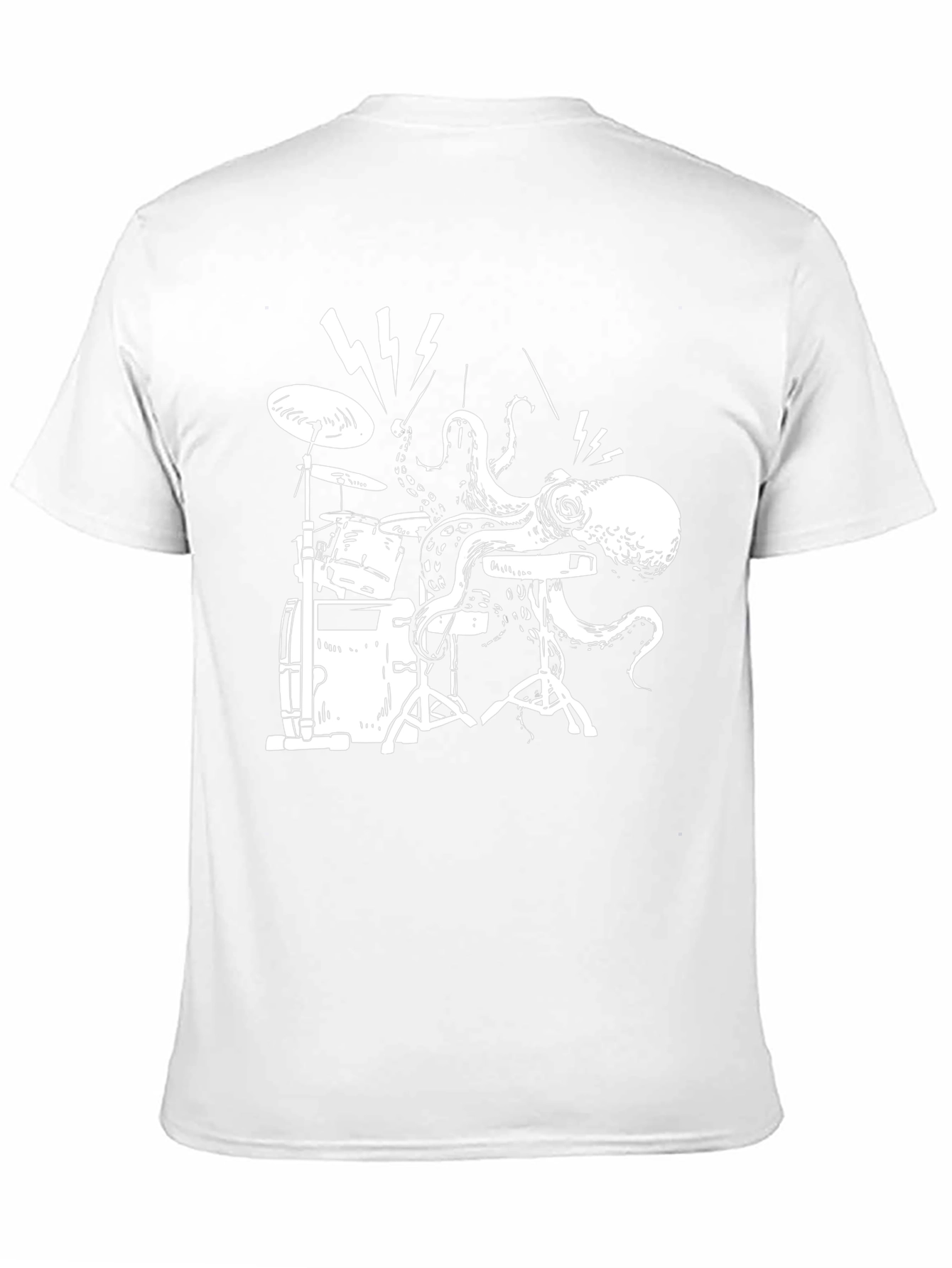 Octopus Drummer T-Shirt - Black Cotton Tee