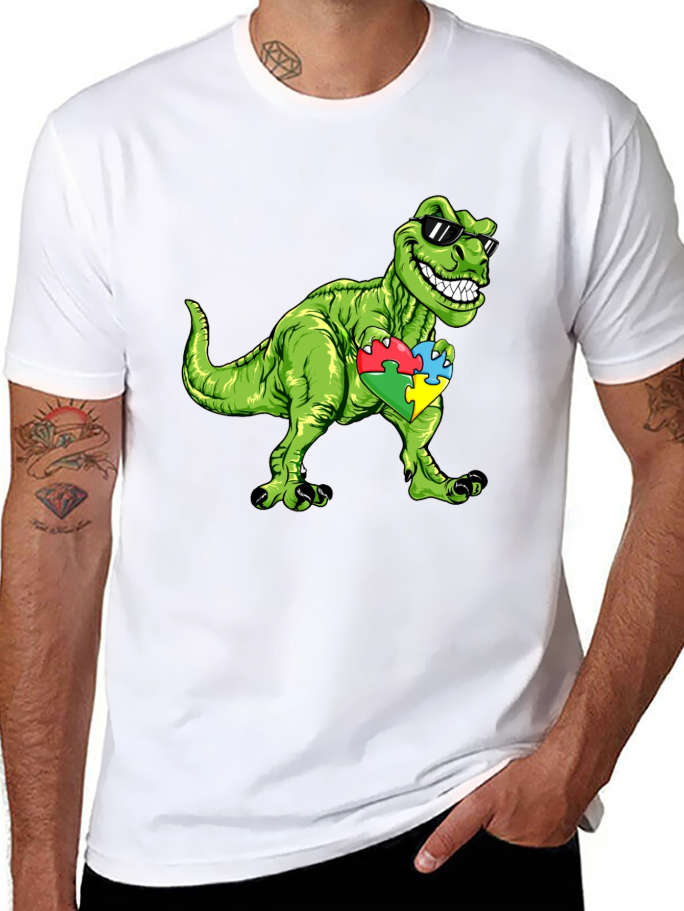 Dino Autism Awareness T-Shirt