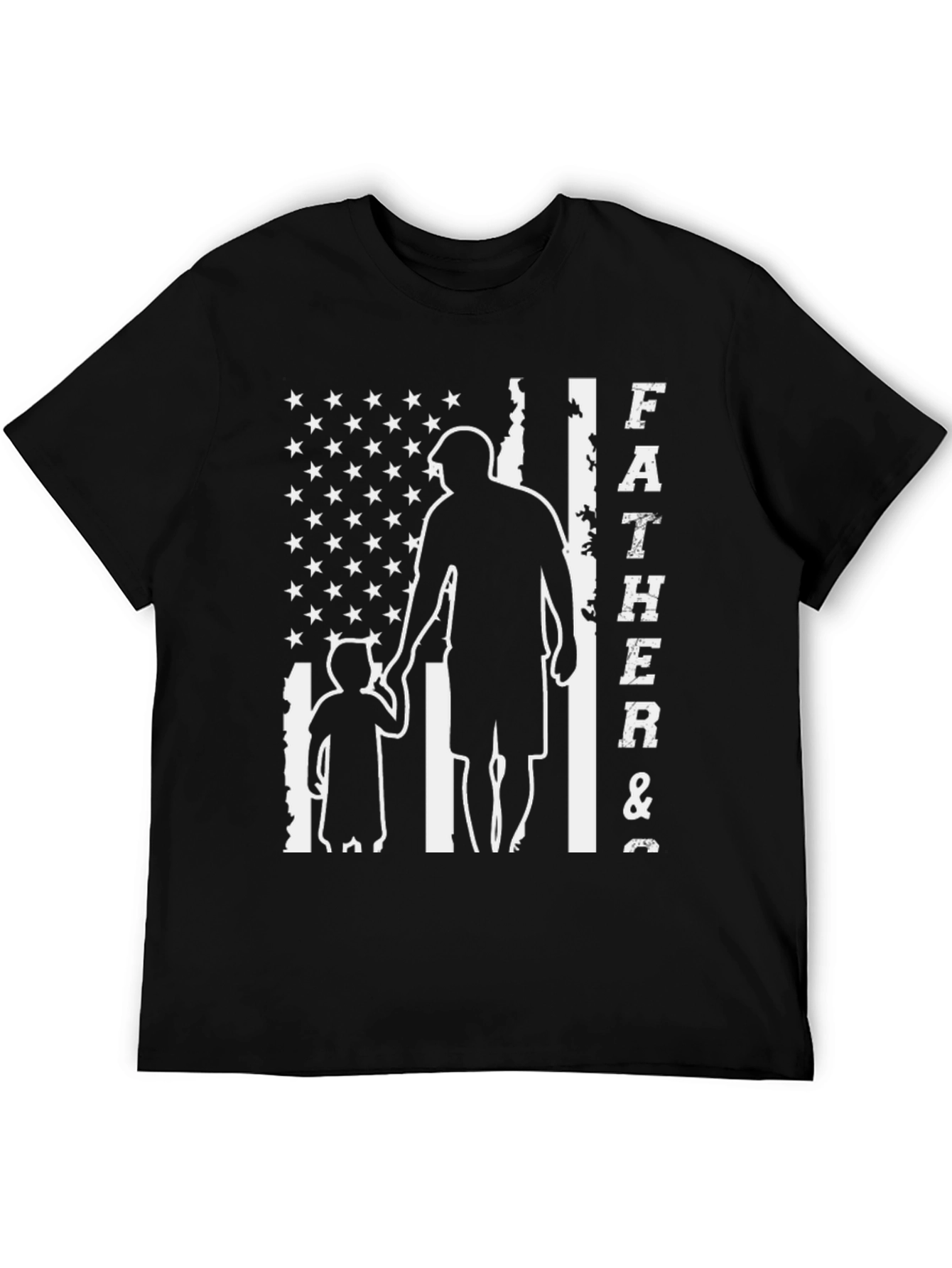 Father & Son USA Flag Graphic T-Shirt