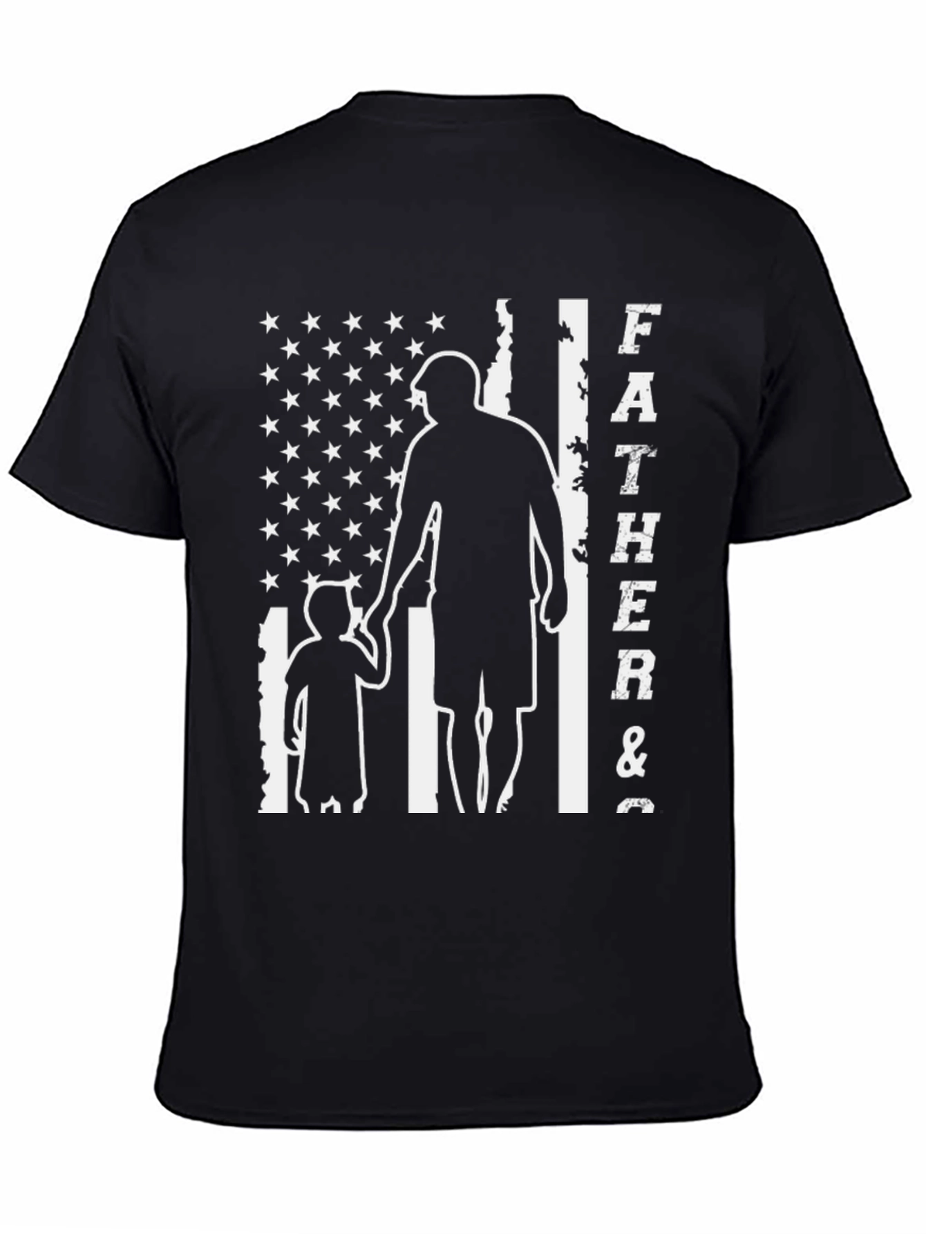 Father & Son USA Flag Graphic T-Shirt