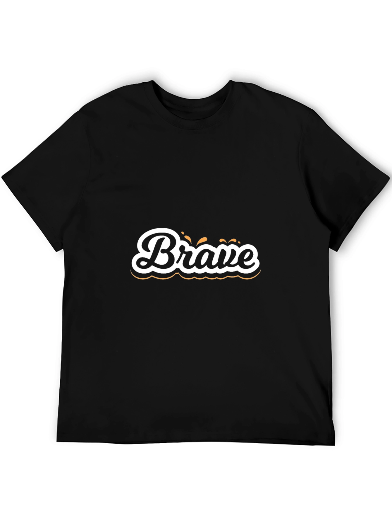 Brave Graphic Print Black T-Shirt