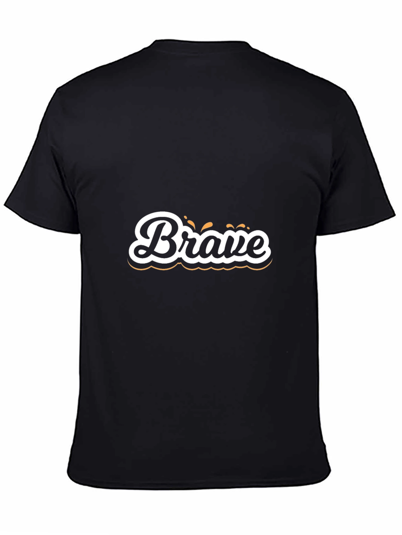 Brave Graphic Print Black T-Shirt
