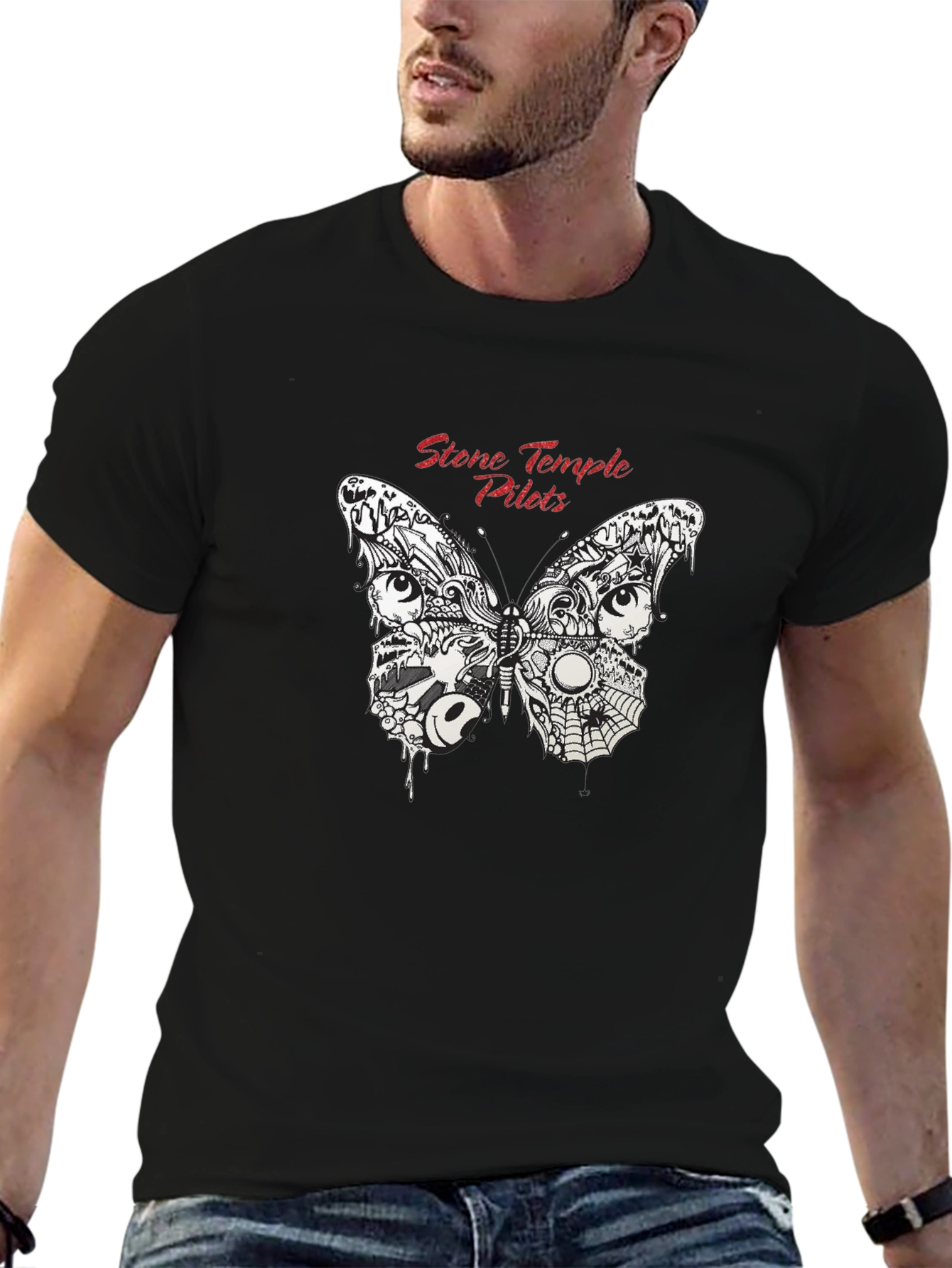 Stone Temple Pilots Butterfly Graphic Tee - Black