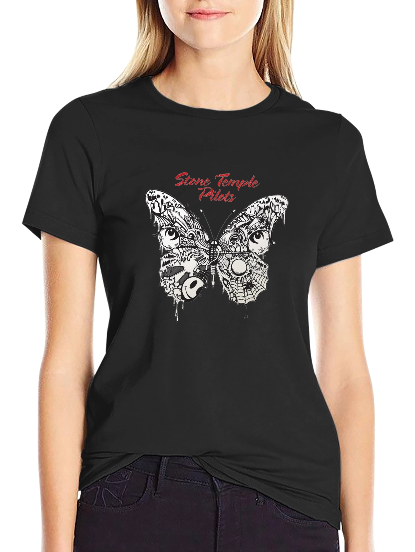 Stone Temple Pilots Butterfly Graphic Tee - Black