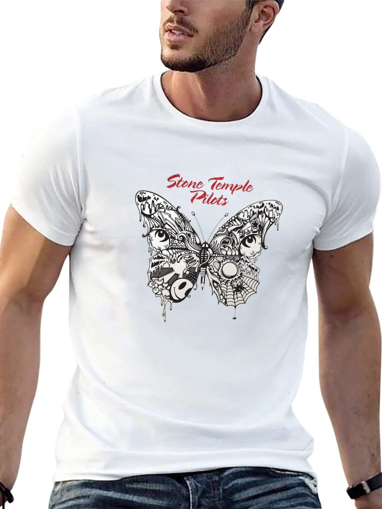 Stone Temple Pilots Butterfly Graphic Tee - Black