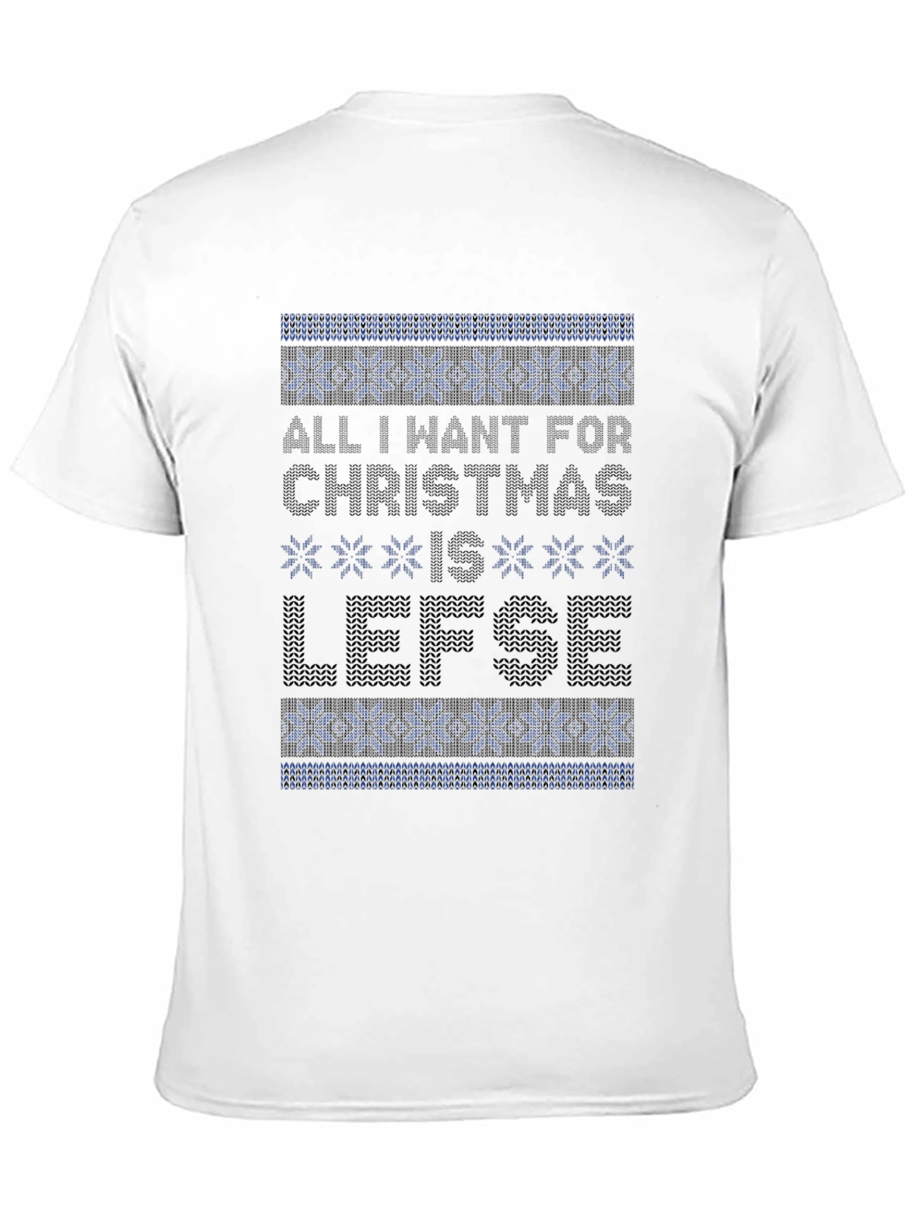 Christmas Lefse Ugly Sweater Style Tee