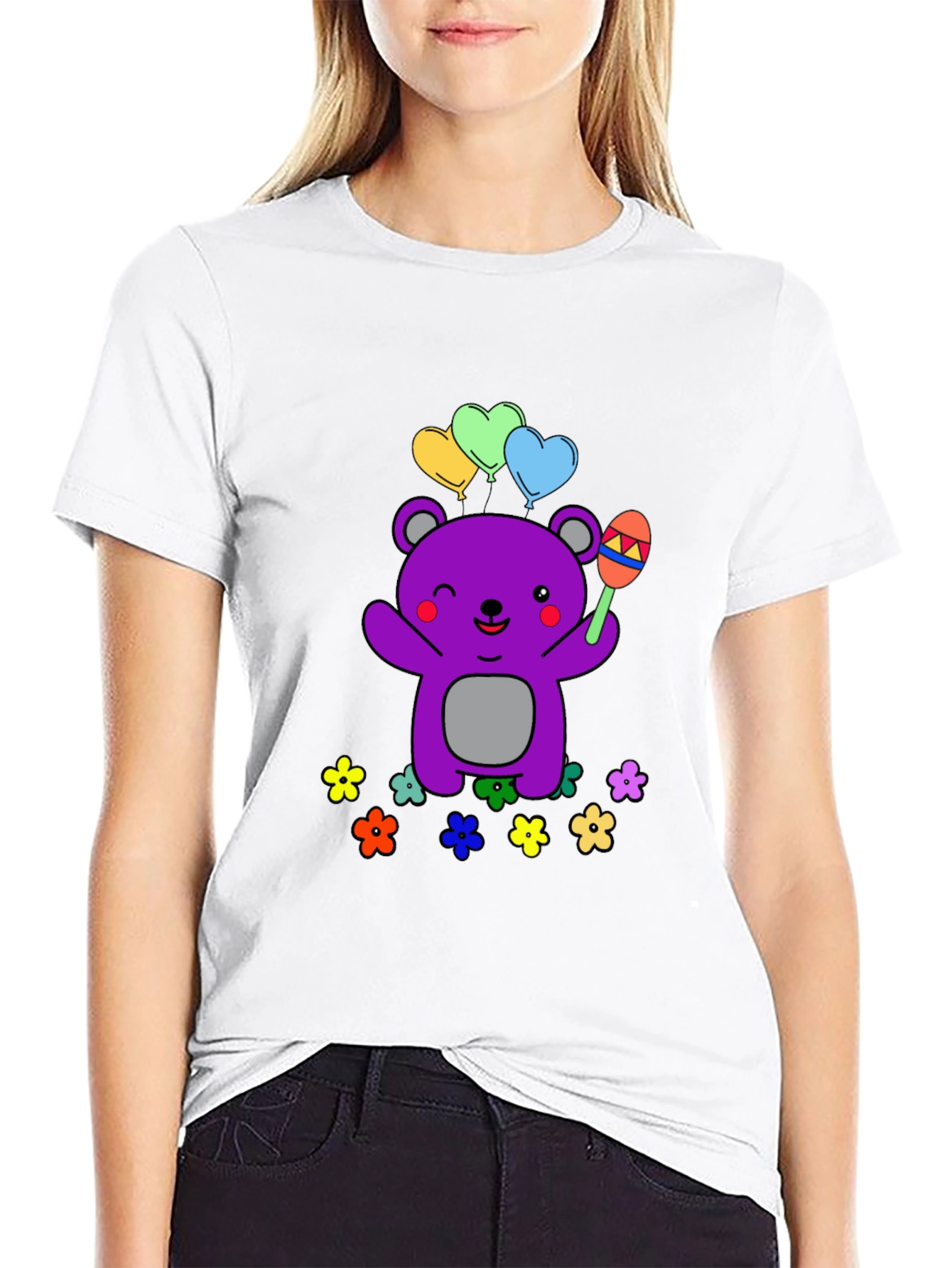 Cute Cartoon Bear Graphic Tee