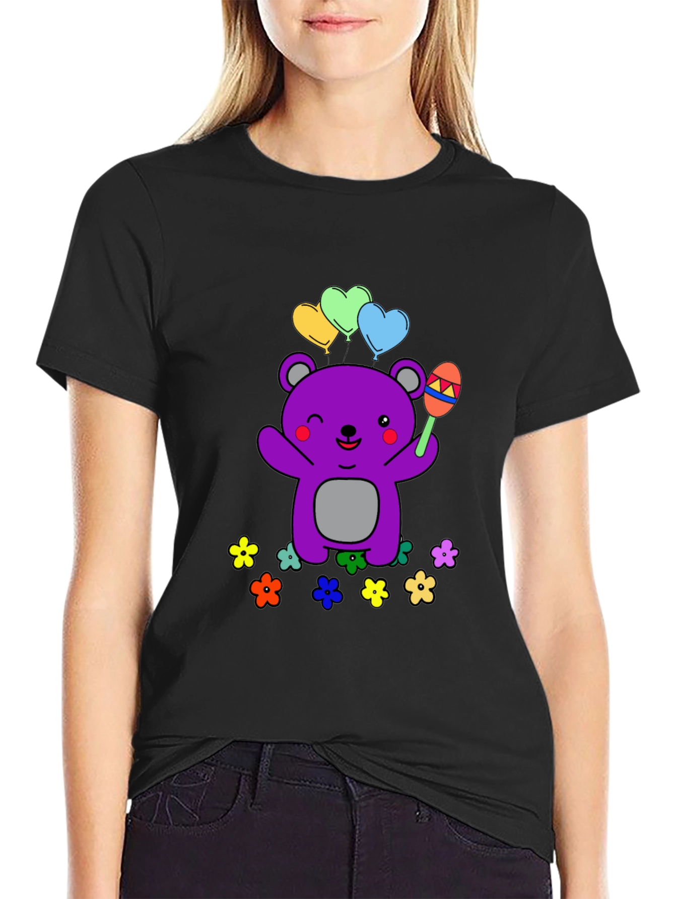 Cute Cartoon Bear Graphic Tee