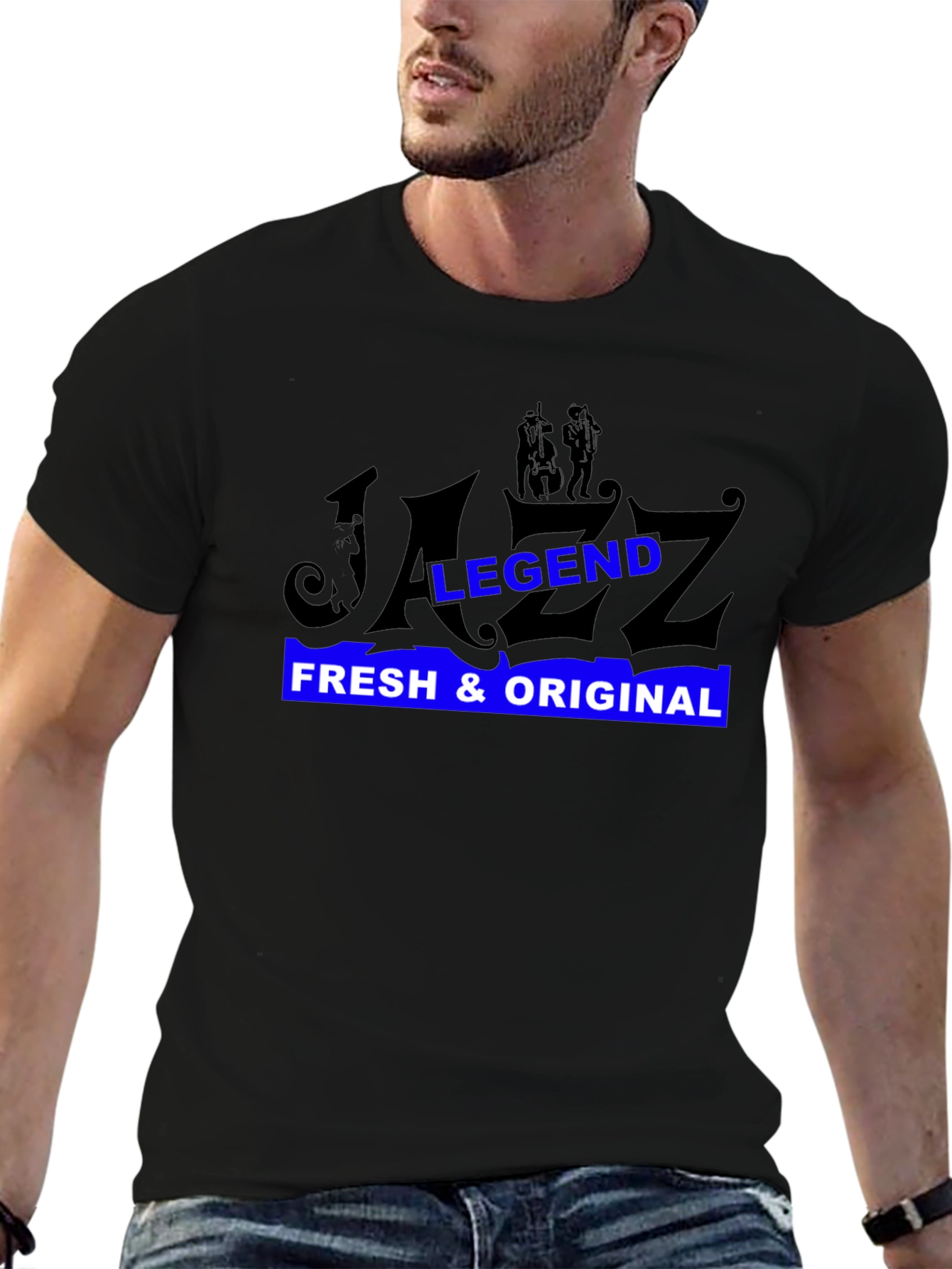 Jazz Legend Graphic Black T-Shirt