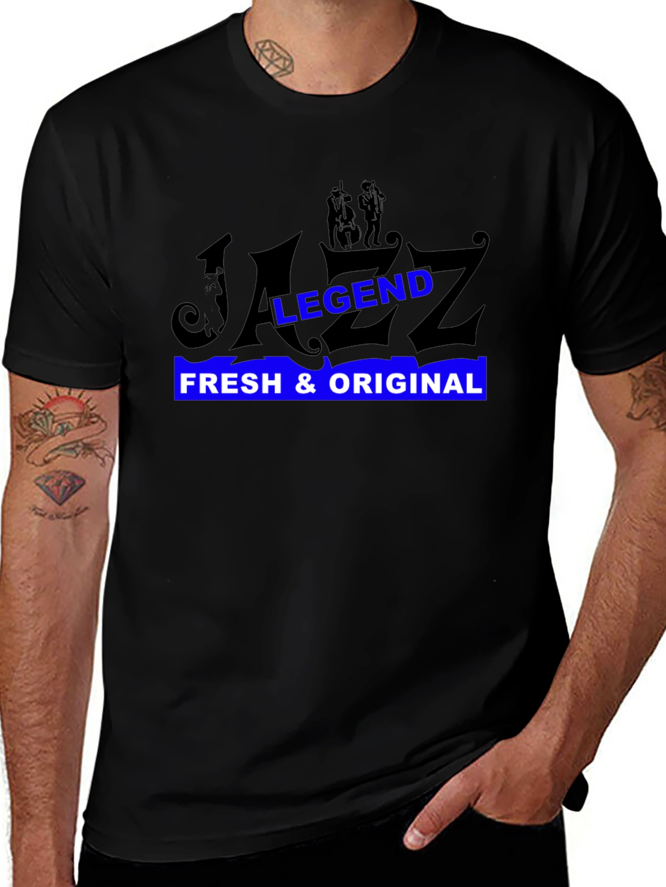 Jazz Legend Graphic Black T-Shirt