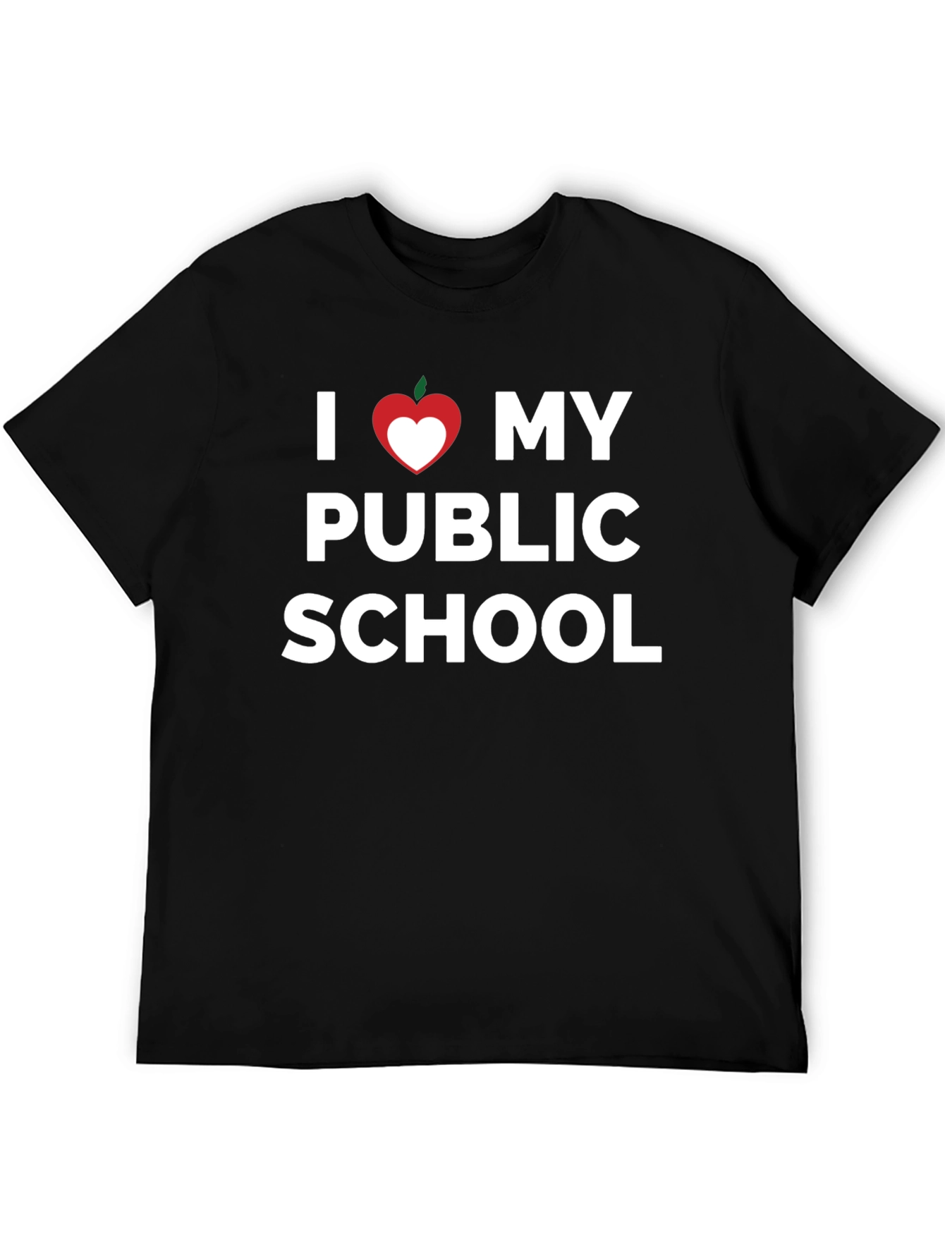 I Love My Public School T-Shirt Heart Apple
