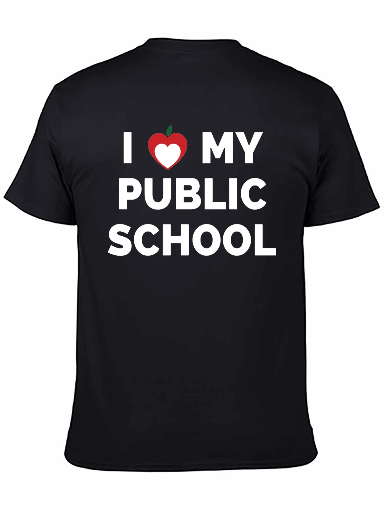 I Love My Public School T-Shirt Heart Apple