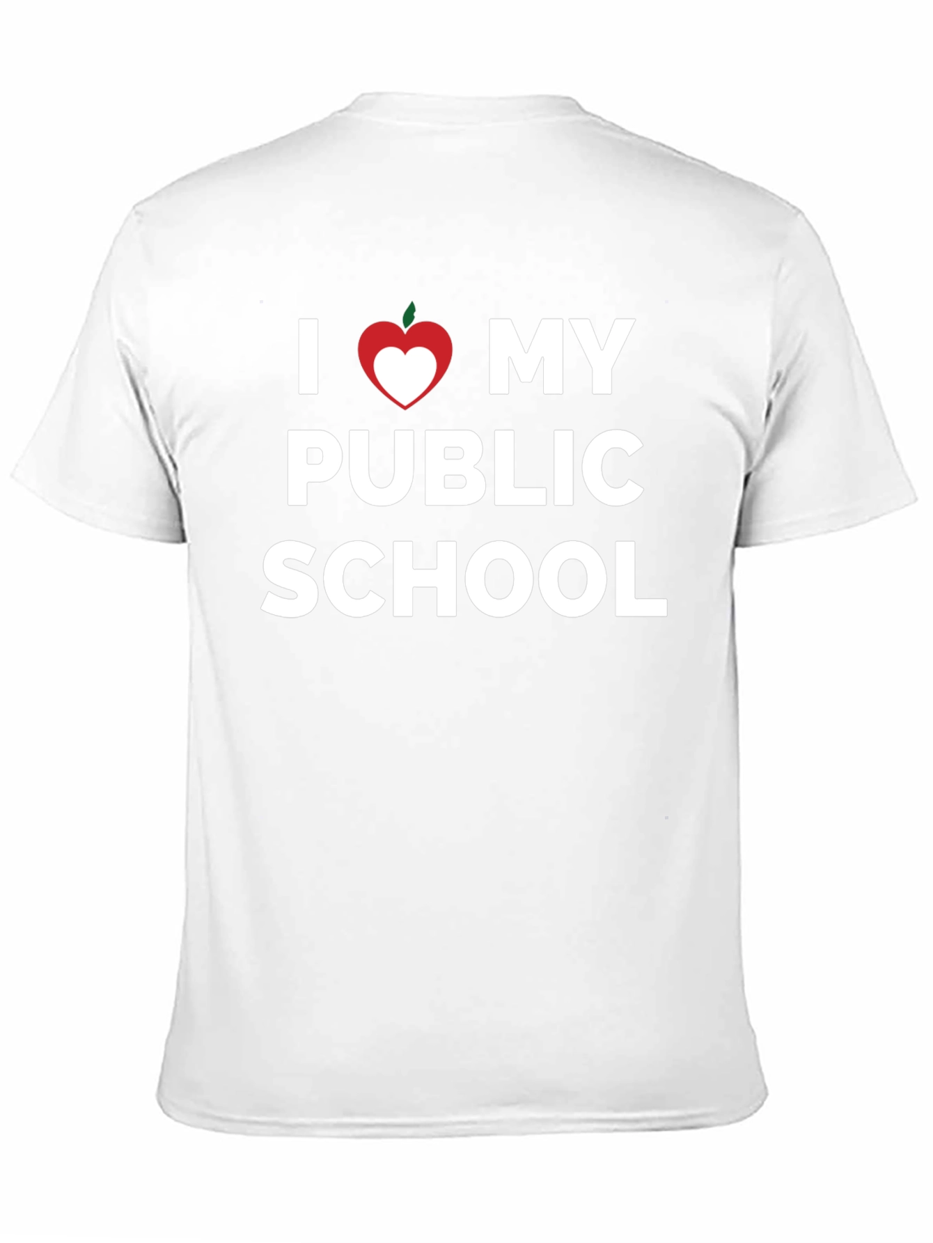 I Love My Public School T-Shirt Heart Apple