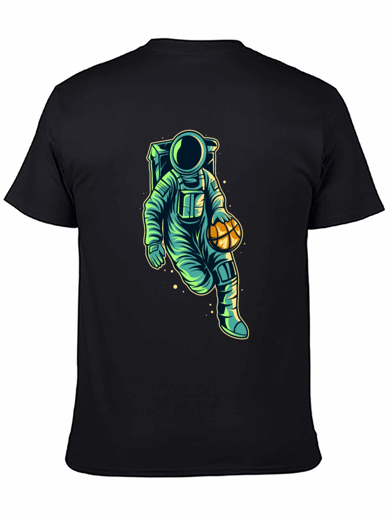 Astronaut Basketball Graphic Tee - Cool Space T-Shirt