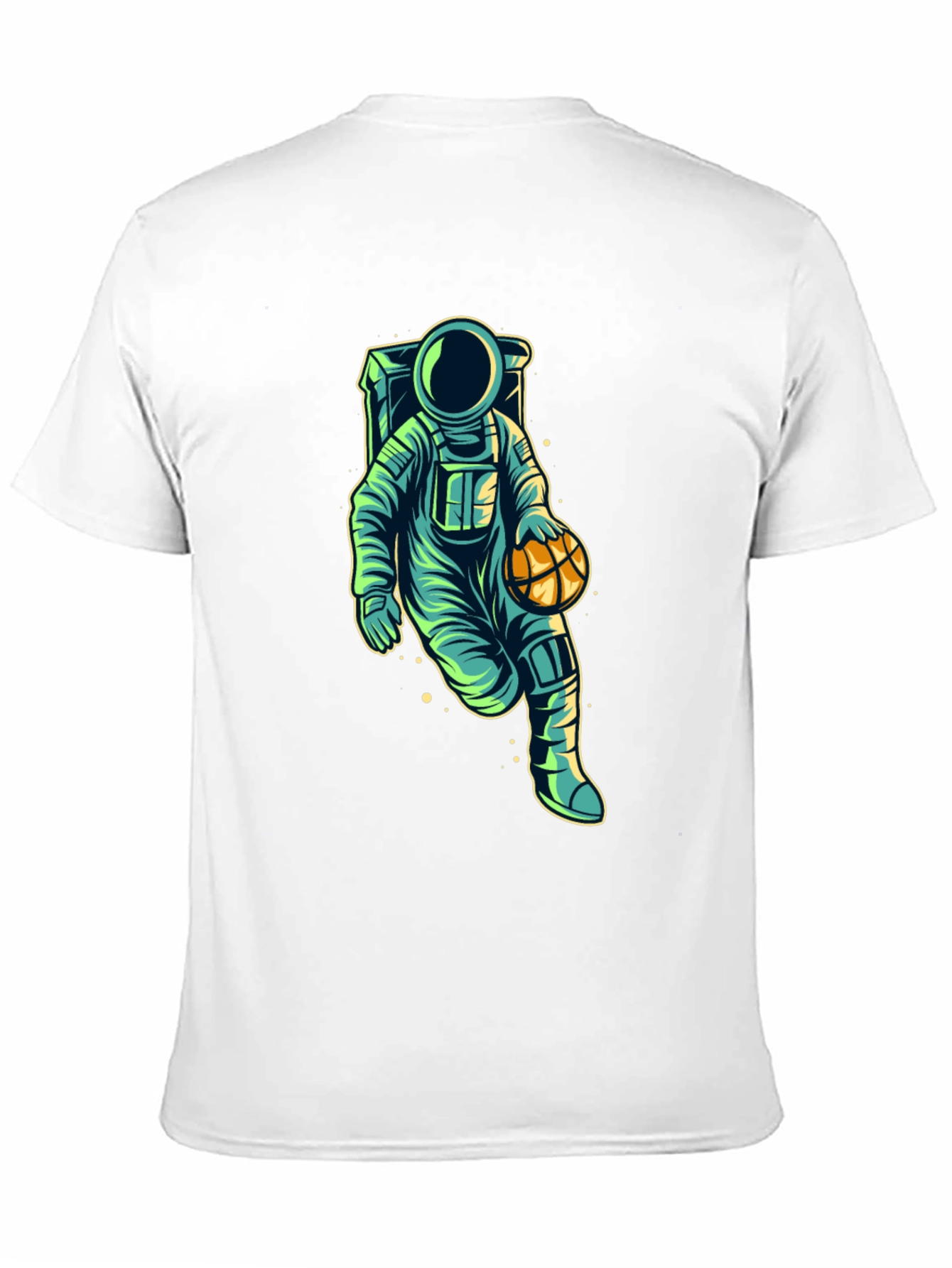 Astronaut Basketball Graphic Tee - Cool Space T-Shirt