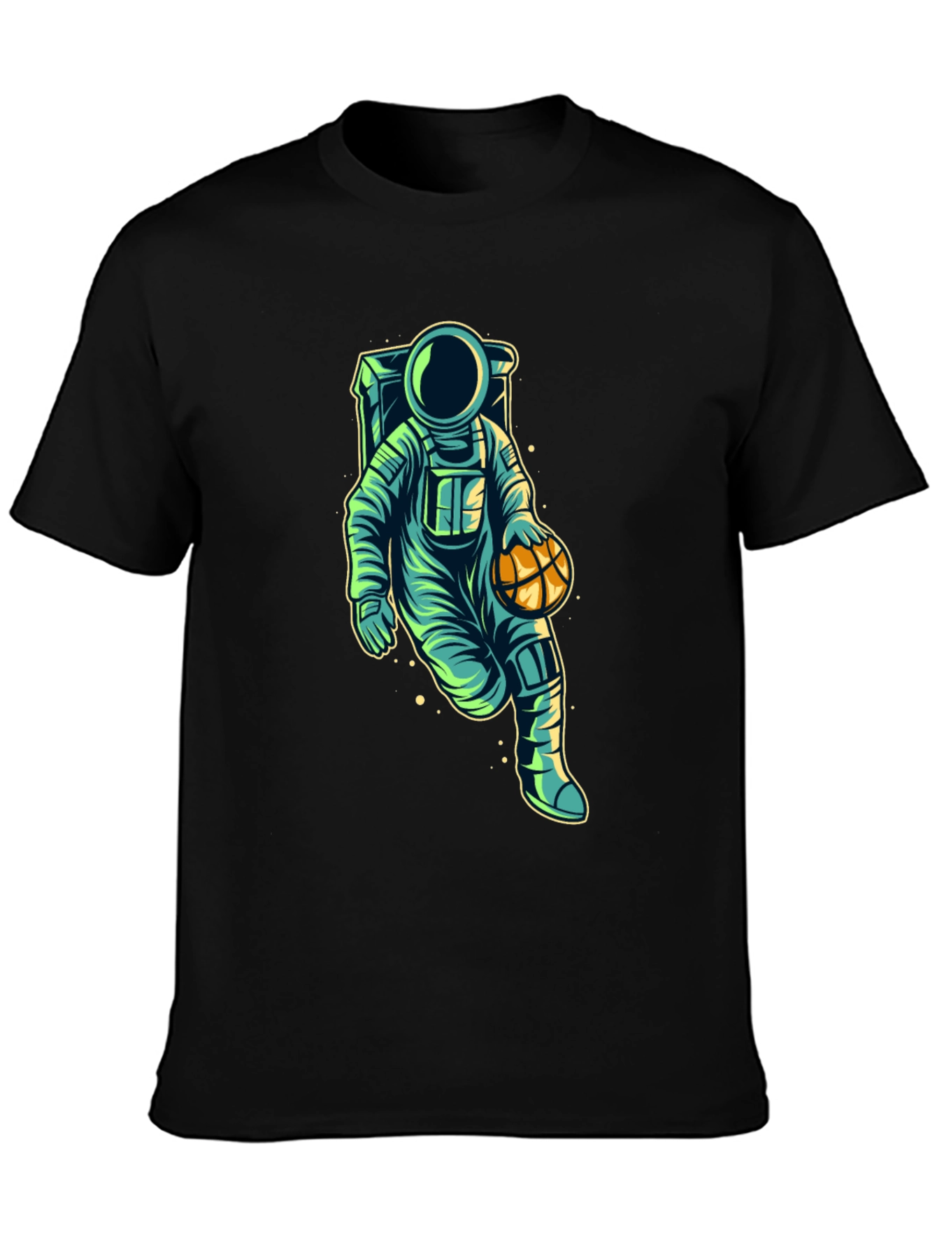 Astronaut Basketball Graphic Tee - Cool Space T-Shirt