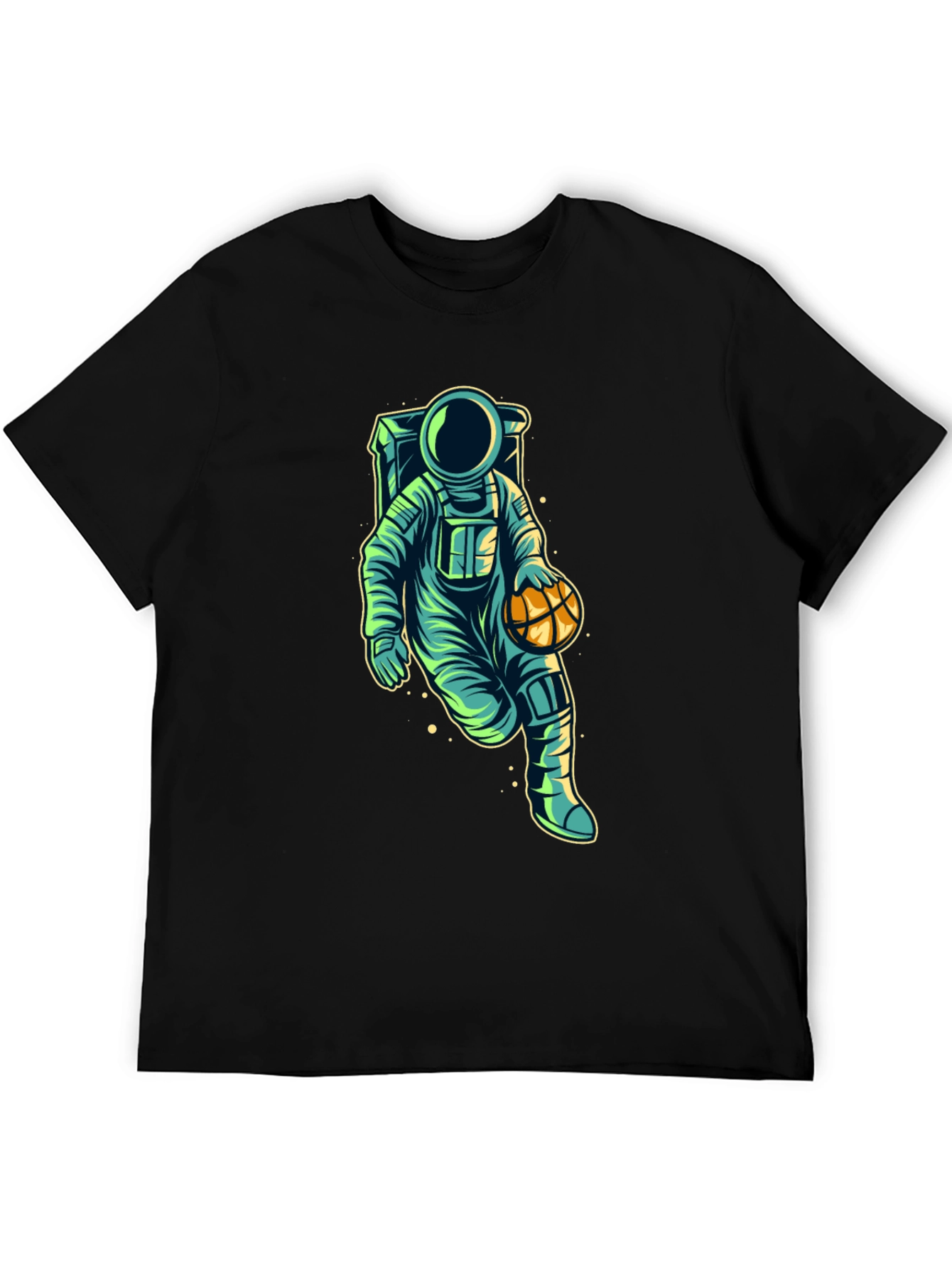 Astronaut Basketball Graphic Tee - Cool Space T-Shirt