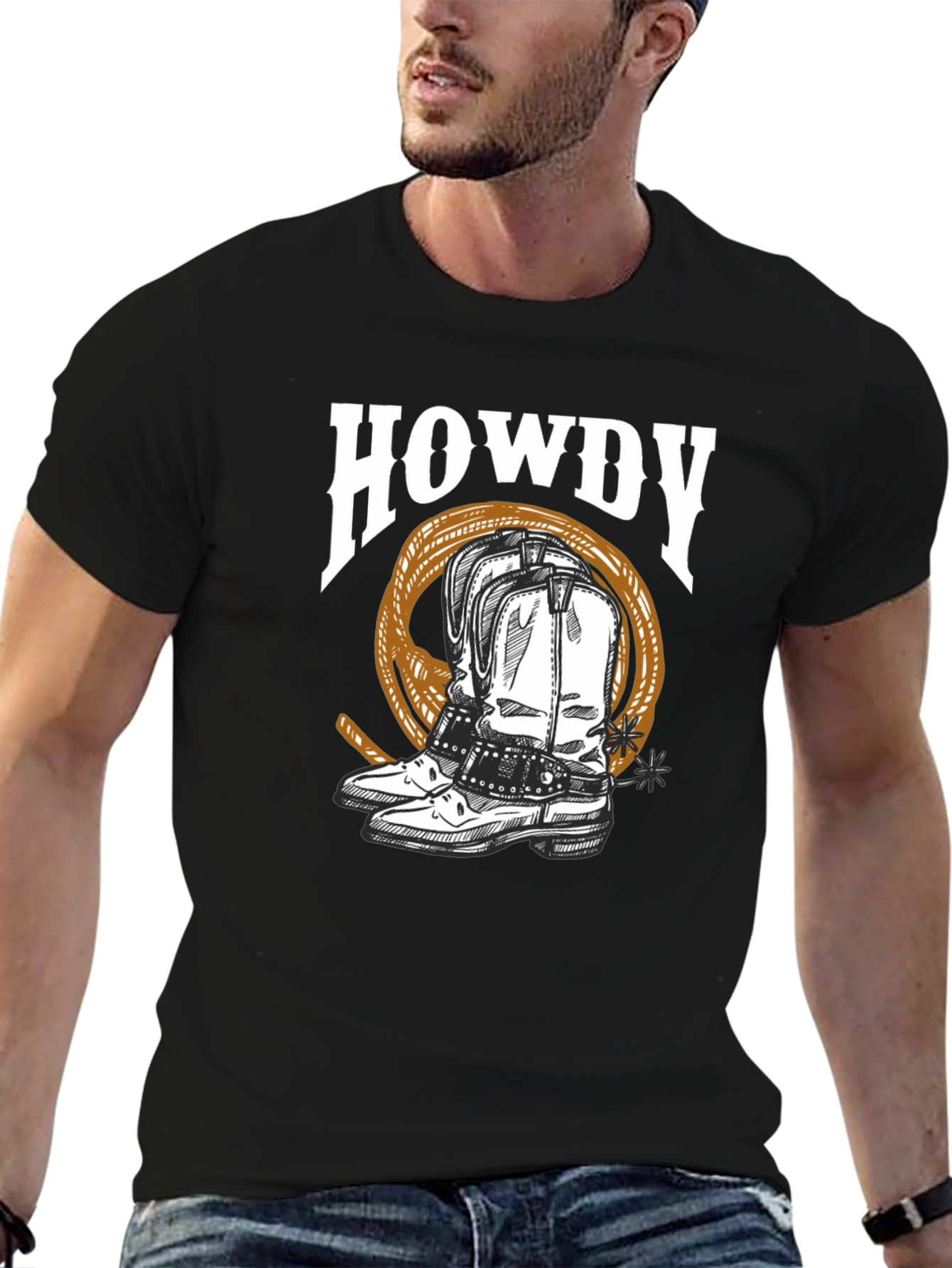 Howdy Cowboy Boots Graphic Tee
