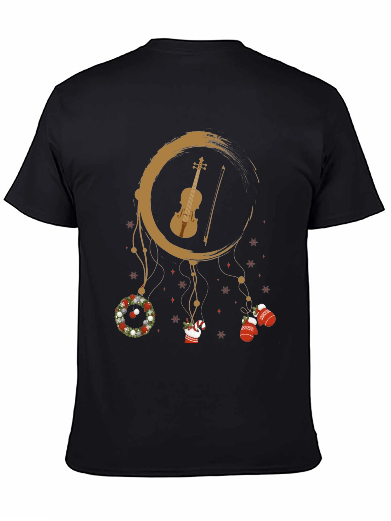 Festive Violin Dreamcatcher Graphic Tee