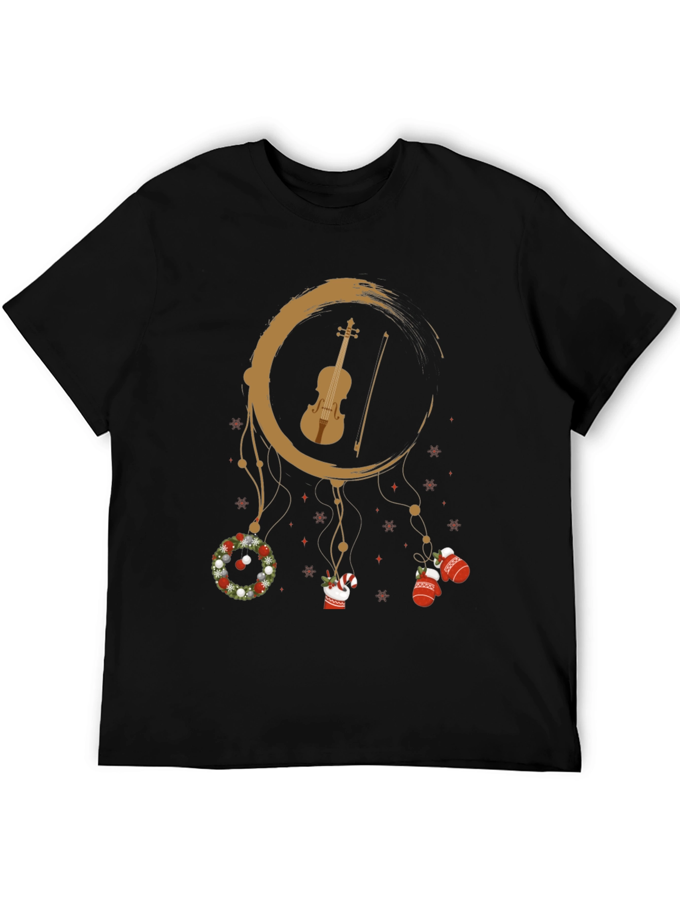 Festive Violin Dreamcatcher Graphic Tee