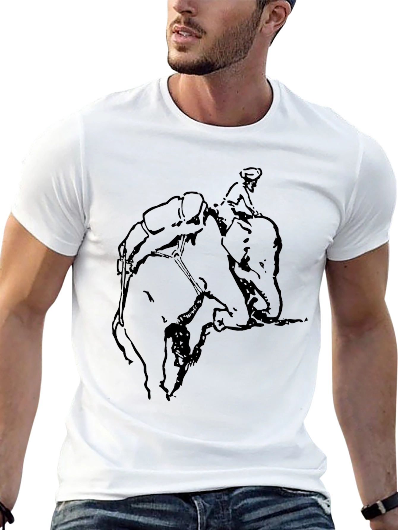 Elephant Rider Graphic Tee - Black