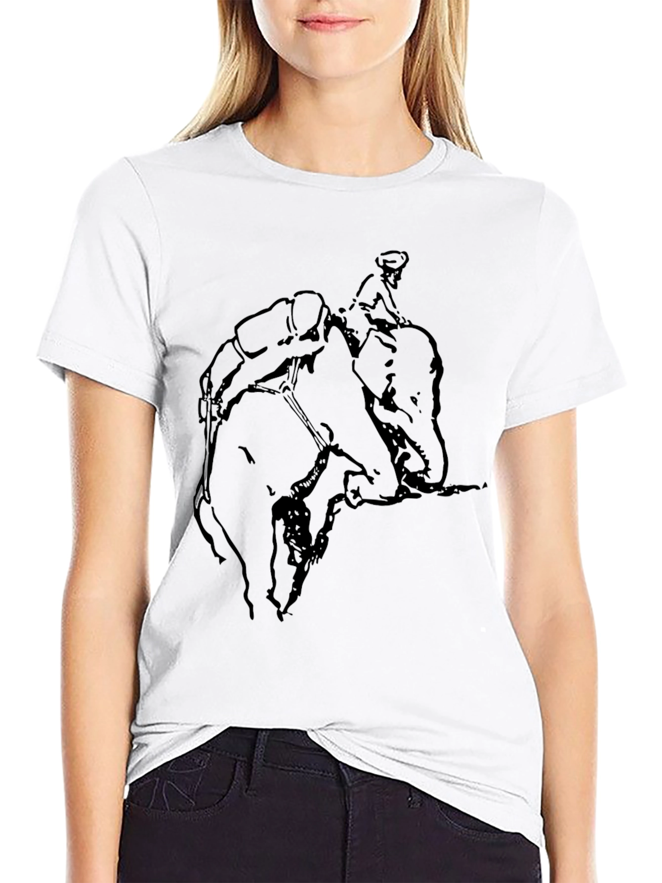 Elephant Rider Graphic Tee - Black