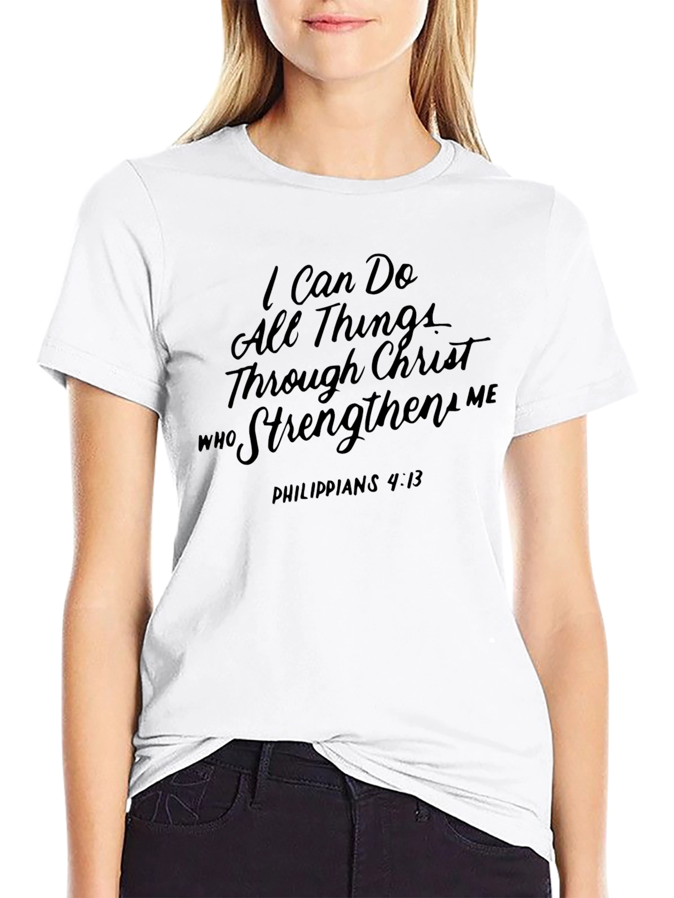 Inspirational Christian T-Shirt - Philippians 4:13