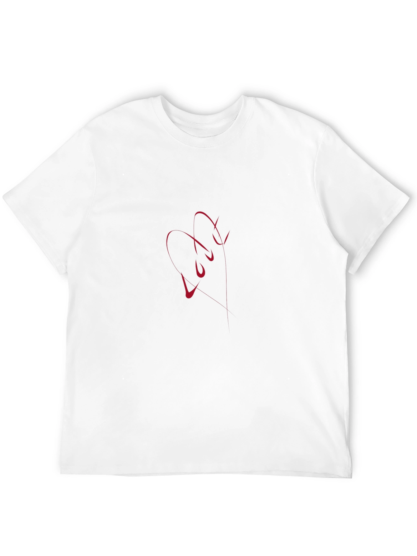 Modern Love Line Art Black T-Shirt