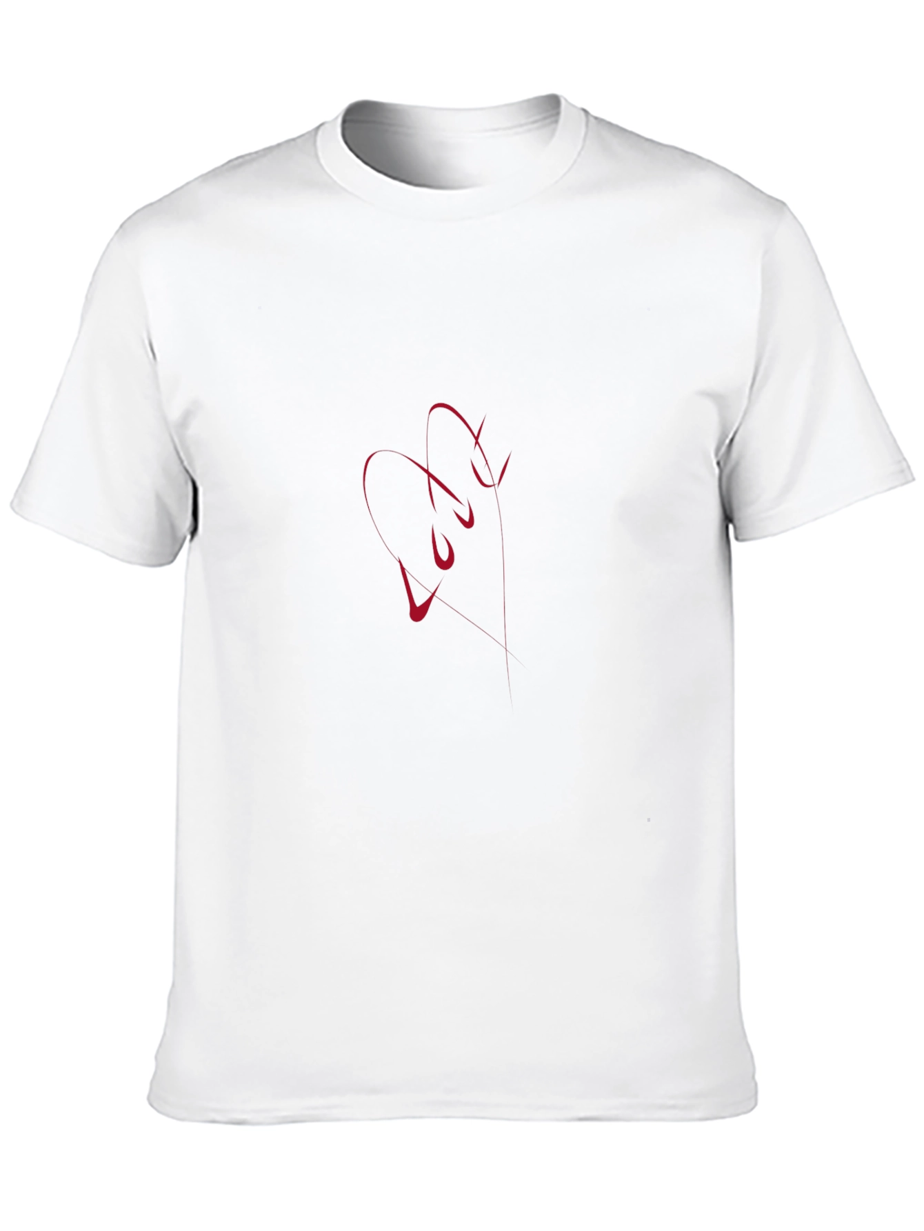 Modern Love Line Art Black T-Shirt