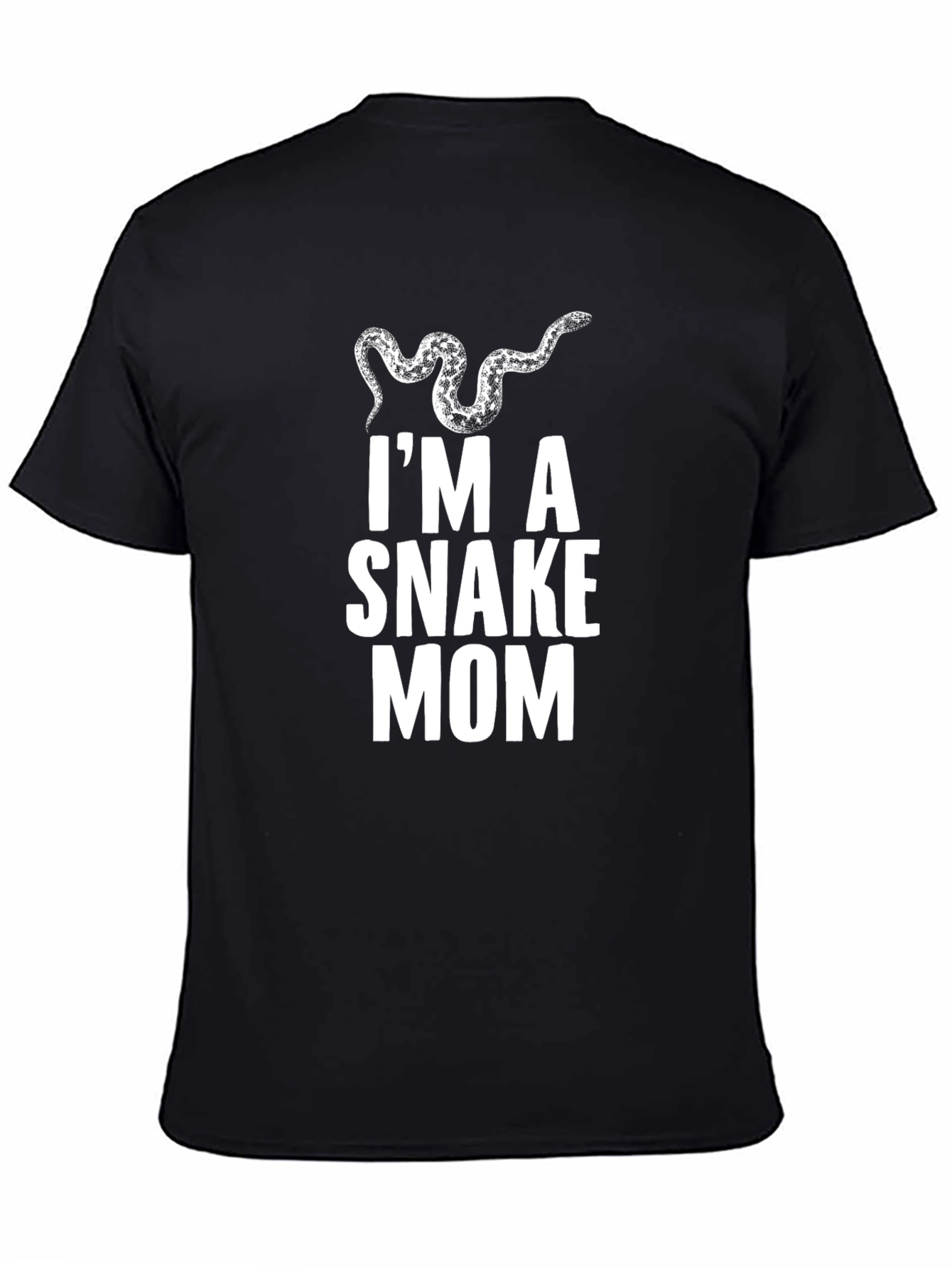 Im a Snake Mom Graphic T-Shirt - Black
