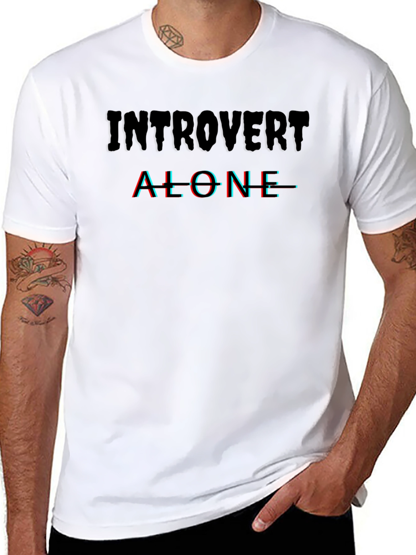 Introvert Alone Graphic Tee - Stylish Comfort