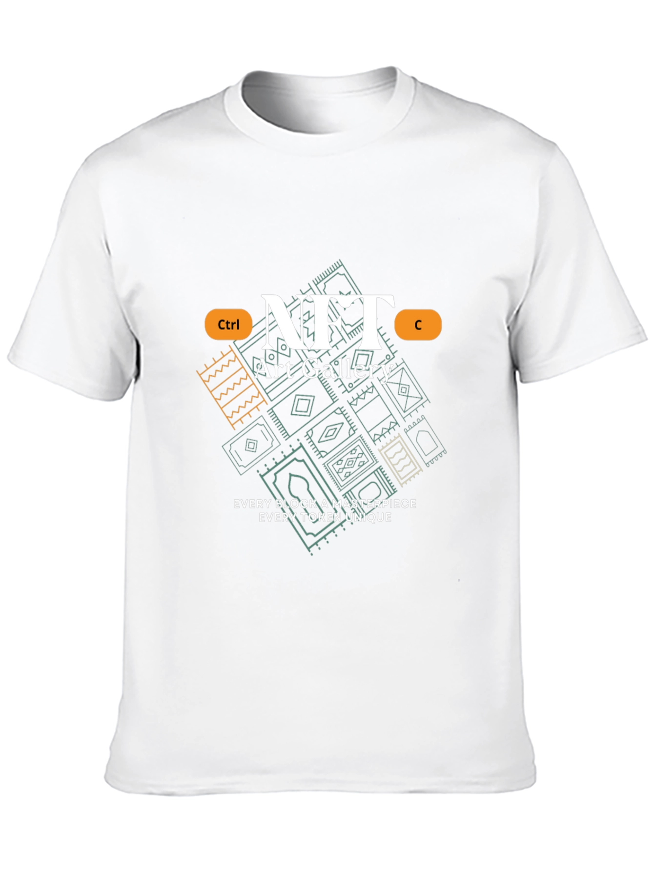 NFT Art Gallery Graphic Tee - Unique Block Masterpiece