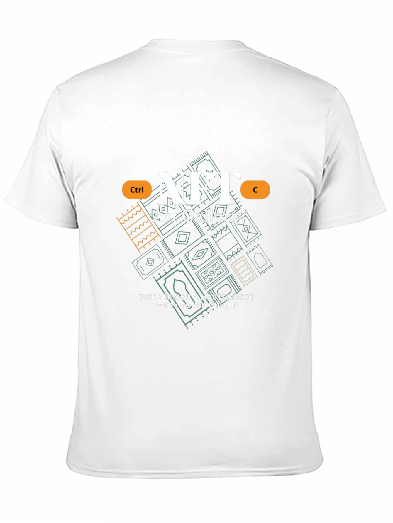 NFT Art Gallery Graphic Tee - Unique Block Masterpiece
