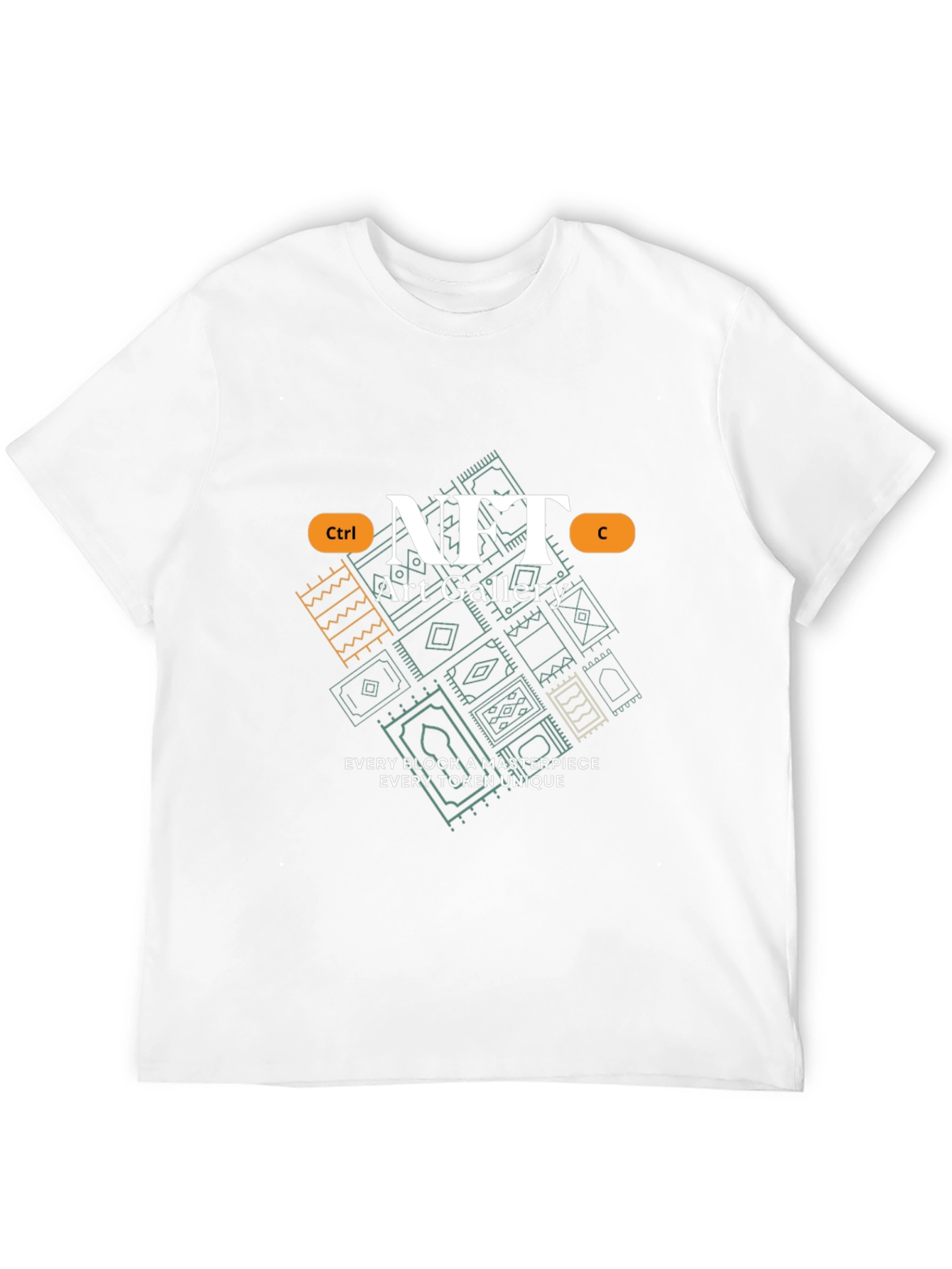 NFT Art Gallery Graphic Tee - Unique Block Masterpiece