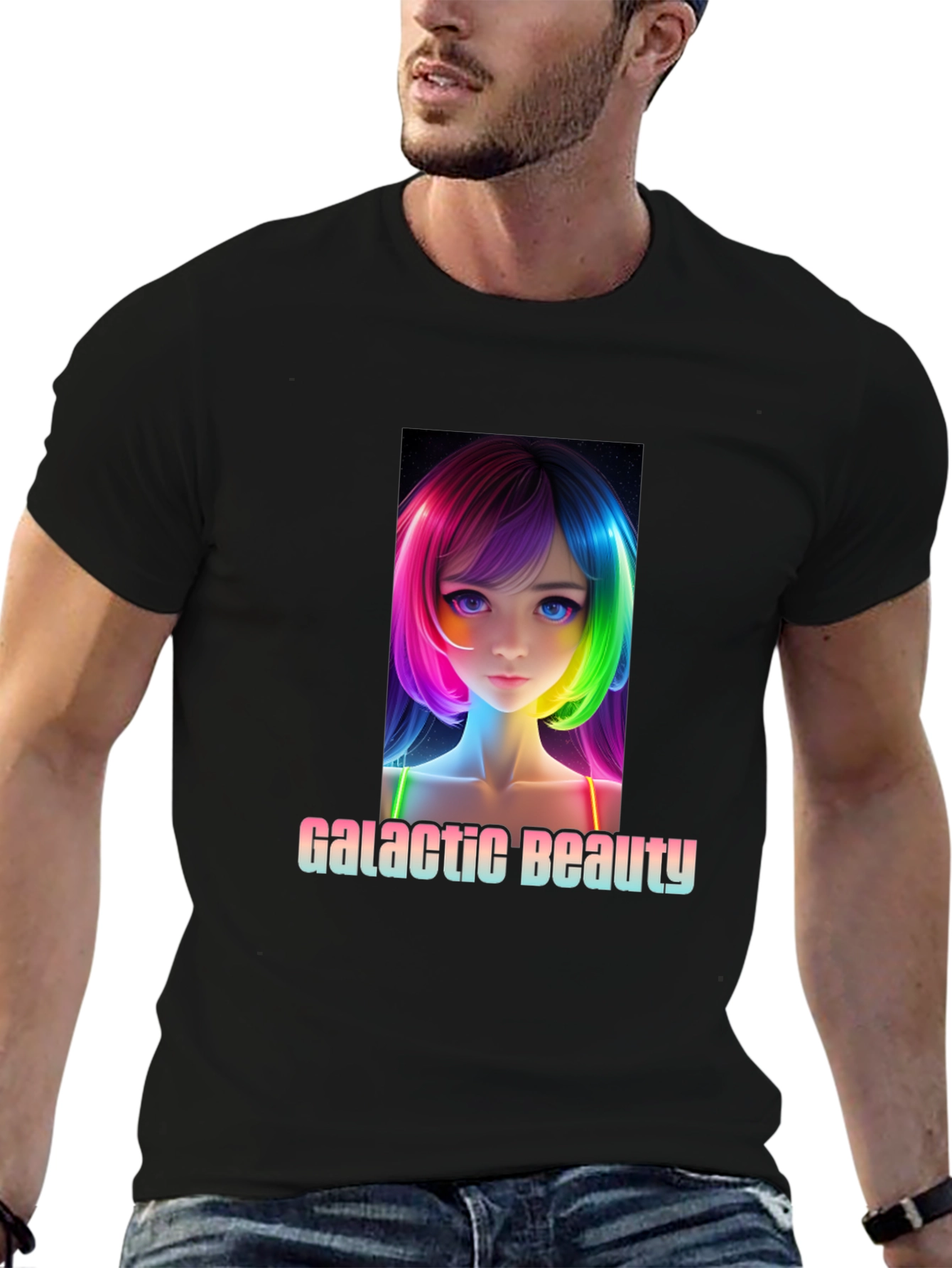 Galactic Beauty Black T-Shirt