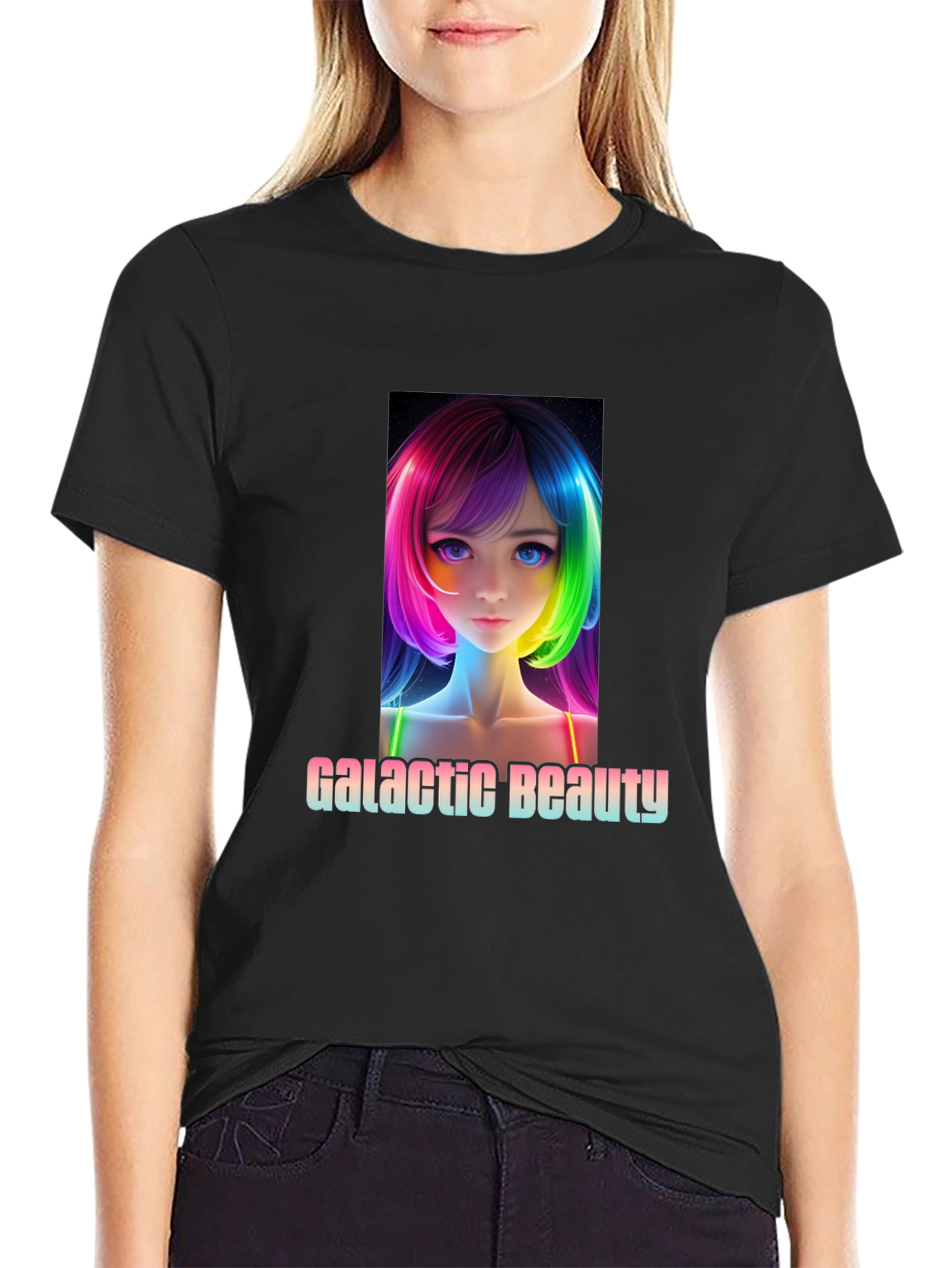 Galactic Beauty Black T-Shirt