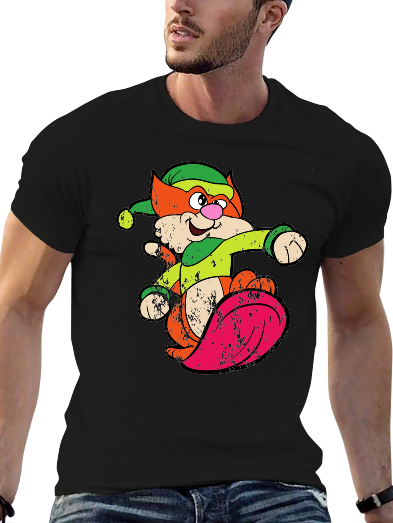Retro Cartoon Cat T-Shirt