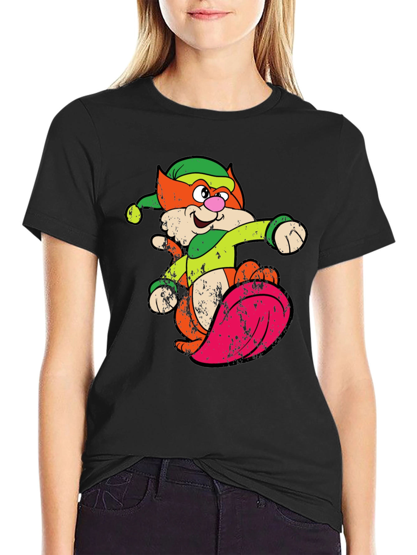 Retro Cartoon Cat T-Shirt