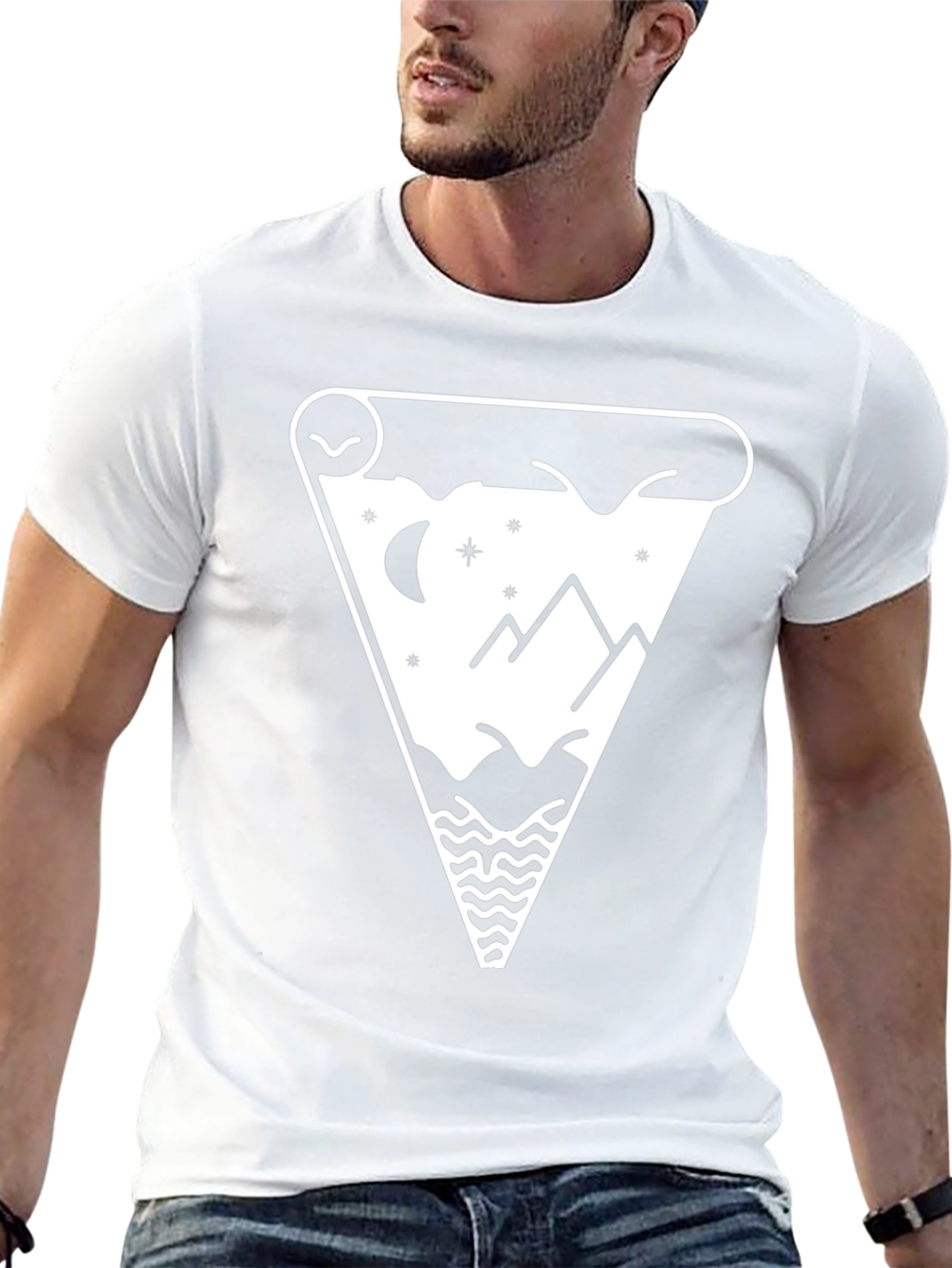 Mountainscape Pizza Slice Graphic Tee