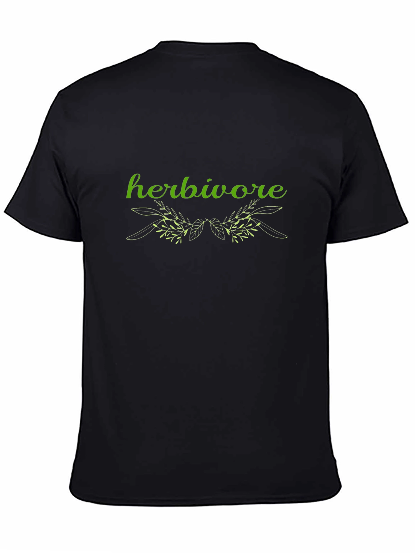 Herbivore T-Shirt - Black Cotton Graphic Tee